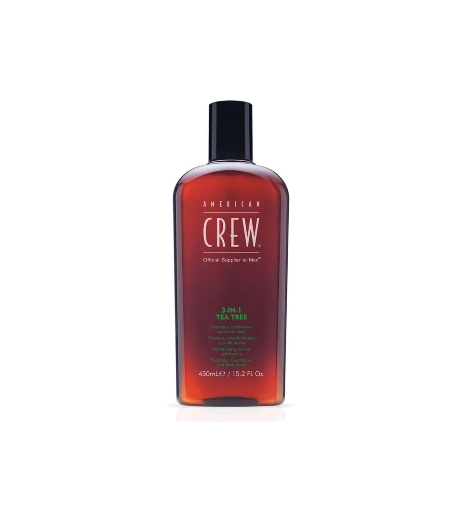 American Crew Tea Tree Men's 3 in 1 Shampoo + Conditioner + Shower Gel 450ml