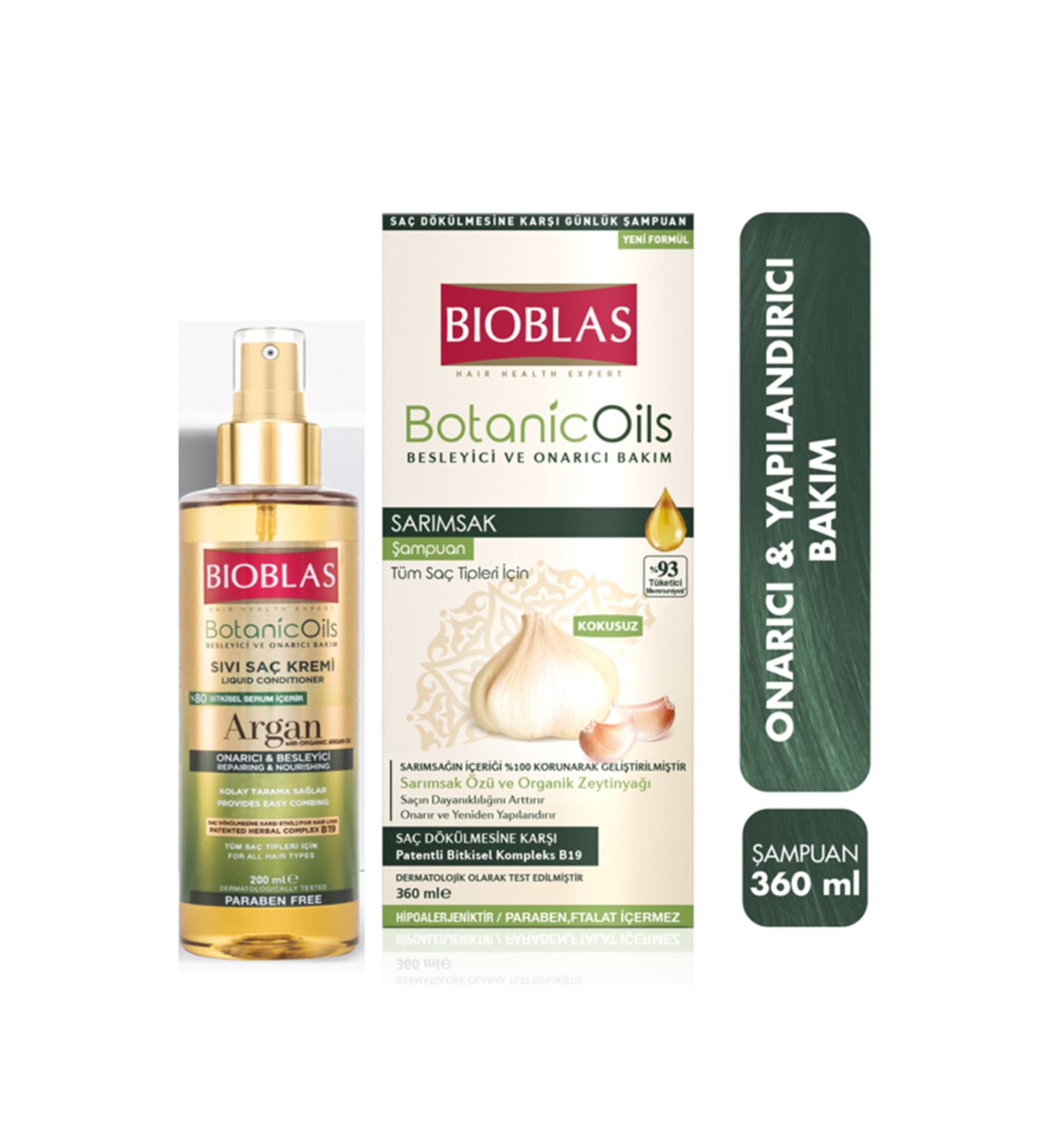 Bioblas Garlic Shampoo 360 ml + Argan Hair Conditioner
