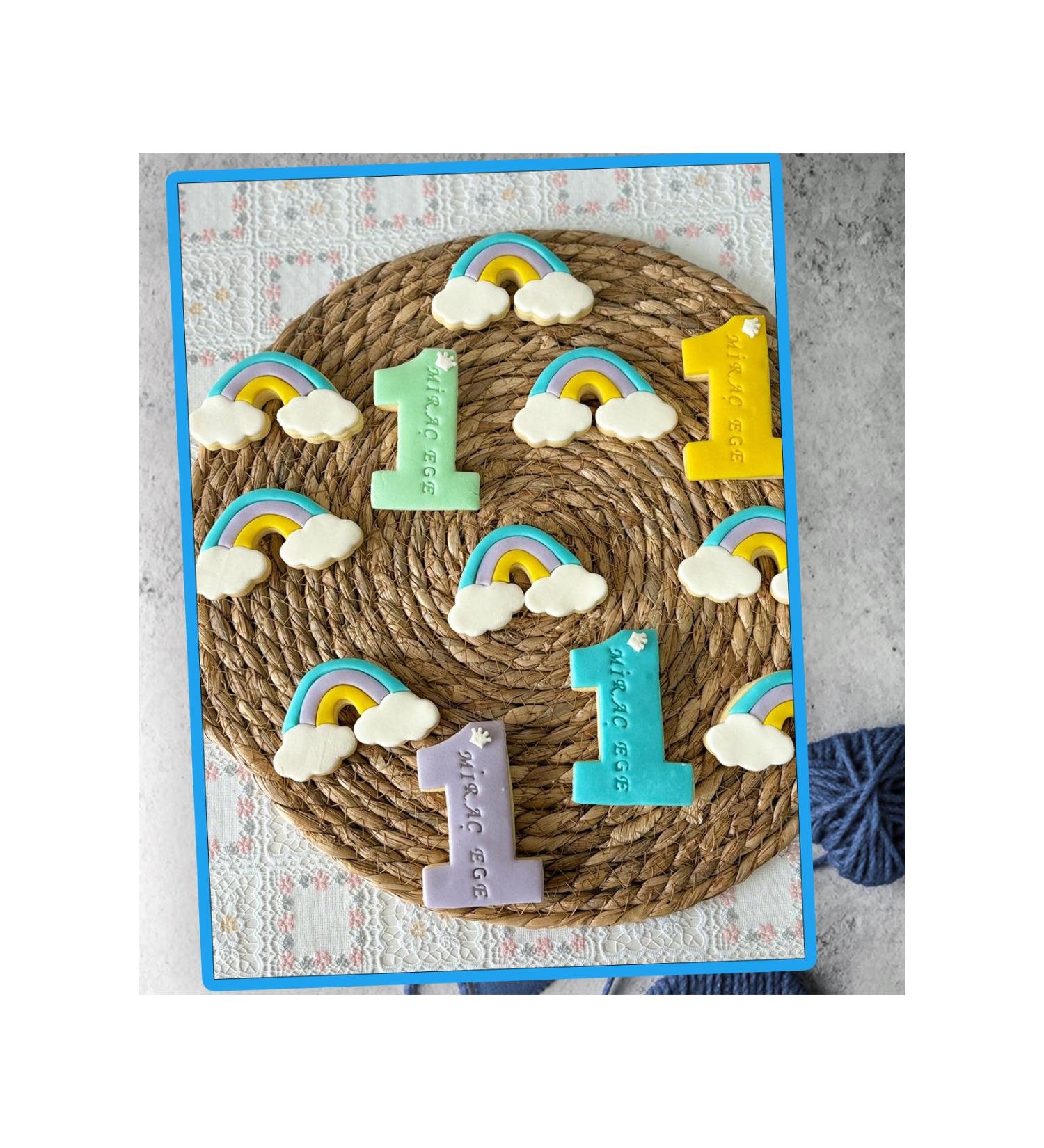 Mira's Hobbies 1 Year Old Sugar Dough Boutique Cookies for 1 Number Girl 20 Pieces (Please Read the Description) - Buy Online on GoSupps.com