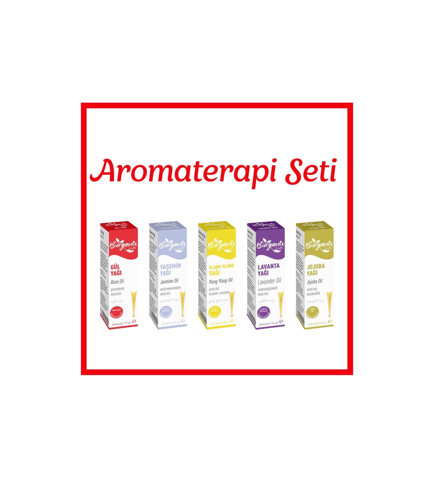 Biorganix Life Aromatherapy Oil Set (Rose Jasmine Ylang Ylang Lavender Jojoba) 20 ML Set of 5 with Dropper - Buy Online on GoSupps.com