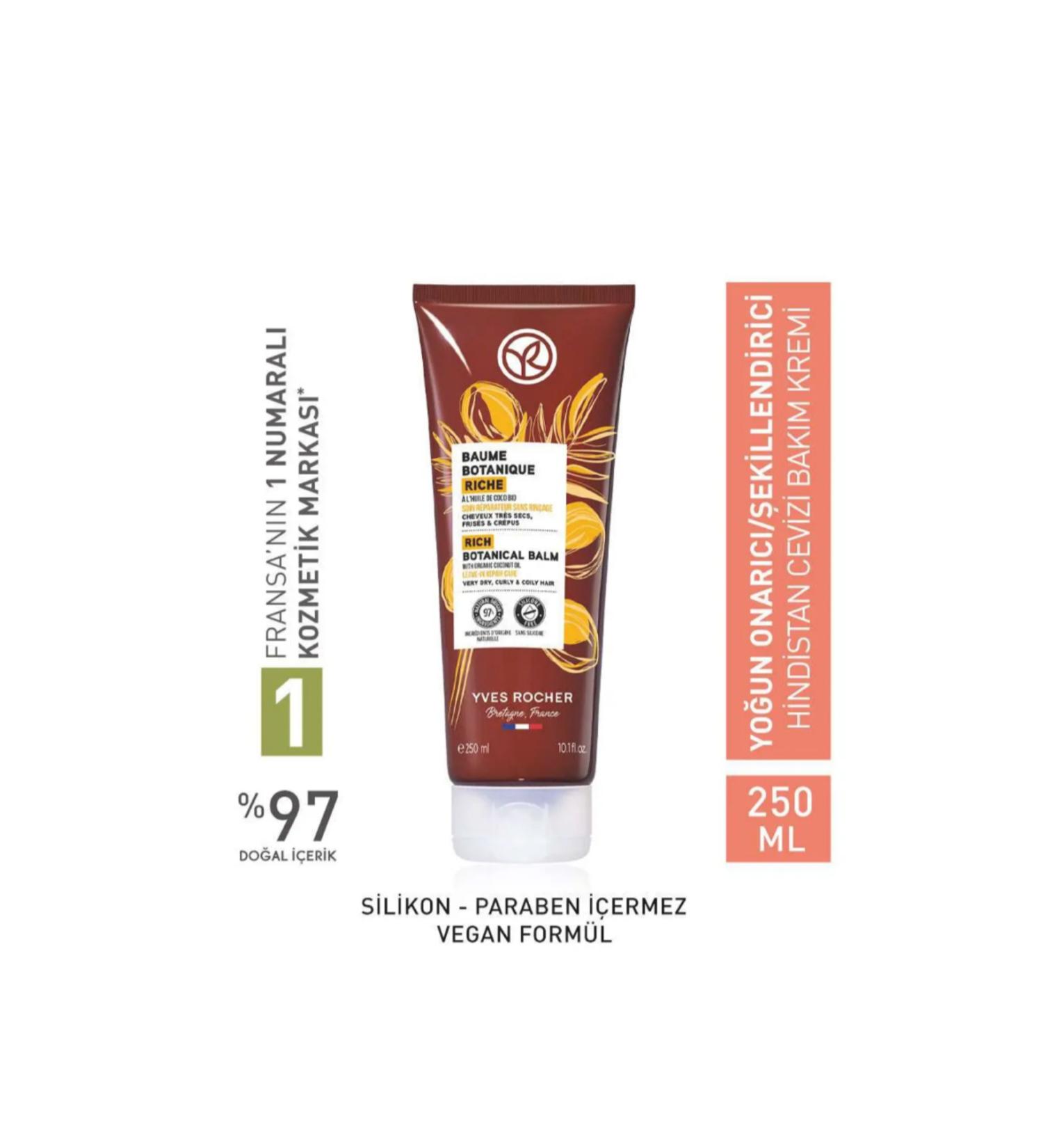 Yves Rocher Coconut Care Cream Revitalizing Styling Prebiotic Agave 250 ml