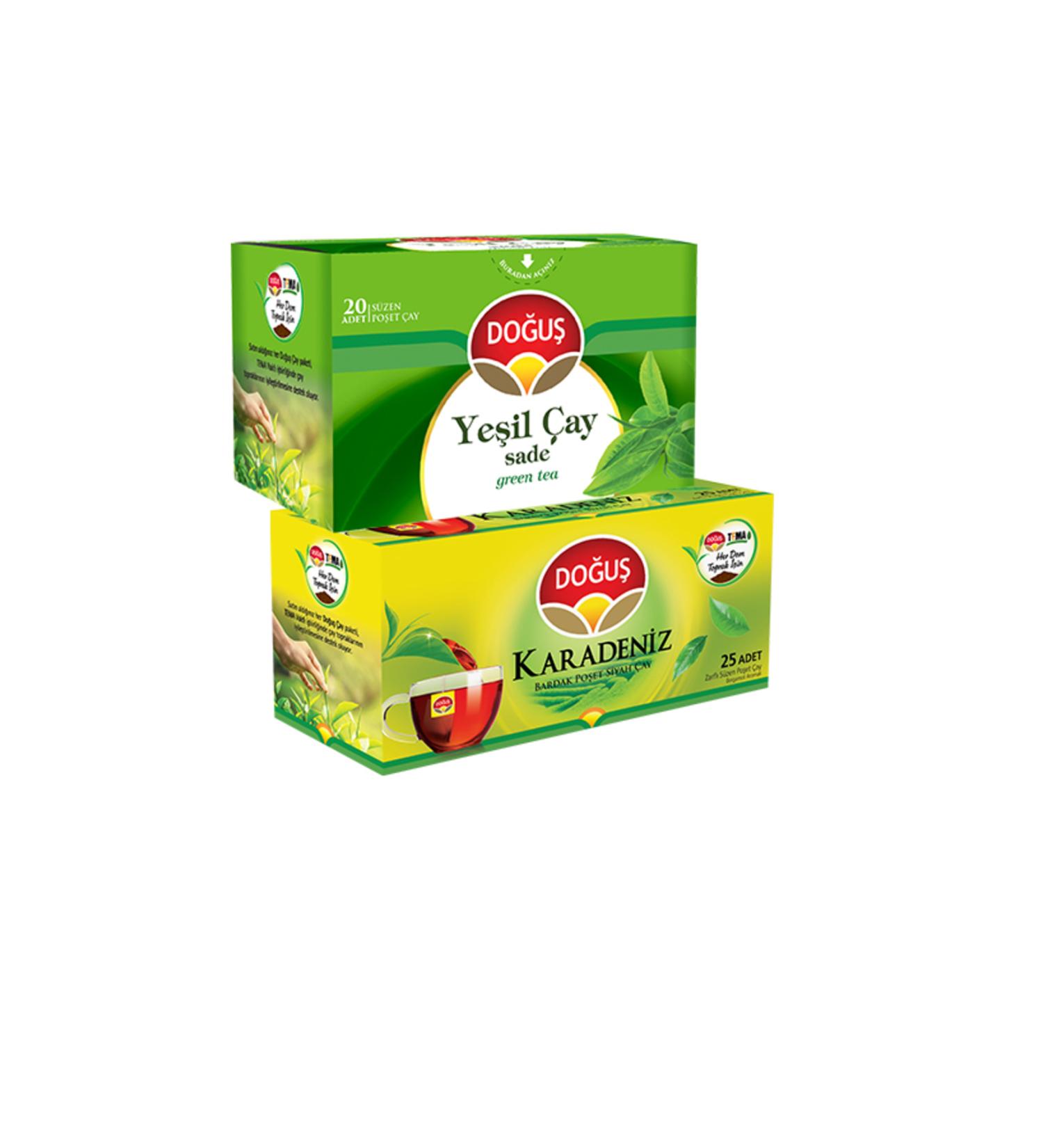 Do u KARADEN Z CUPS OF BLACK AND GREEN TEA PLAIN FILTERED TEA BAGS