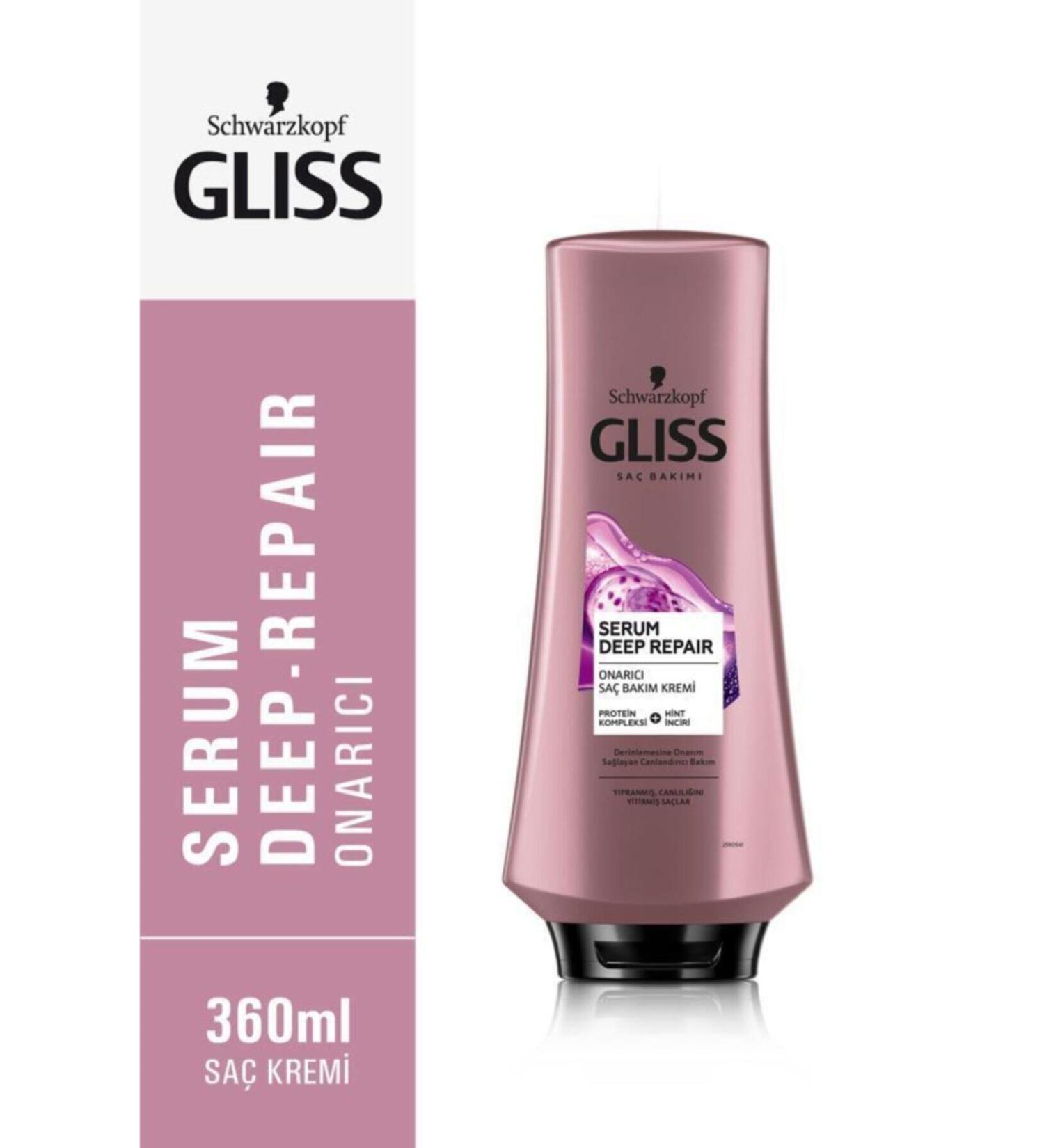 Gliss Serum Deep Repair Repairing Hair Care Cream - With Protein Complex and Indian Fig 360 ml