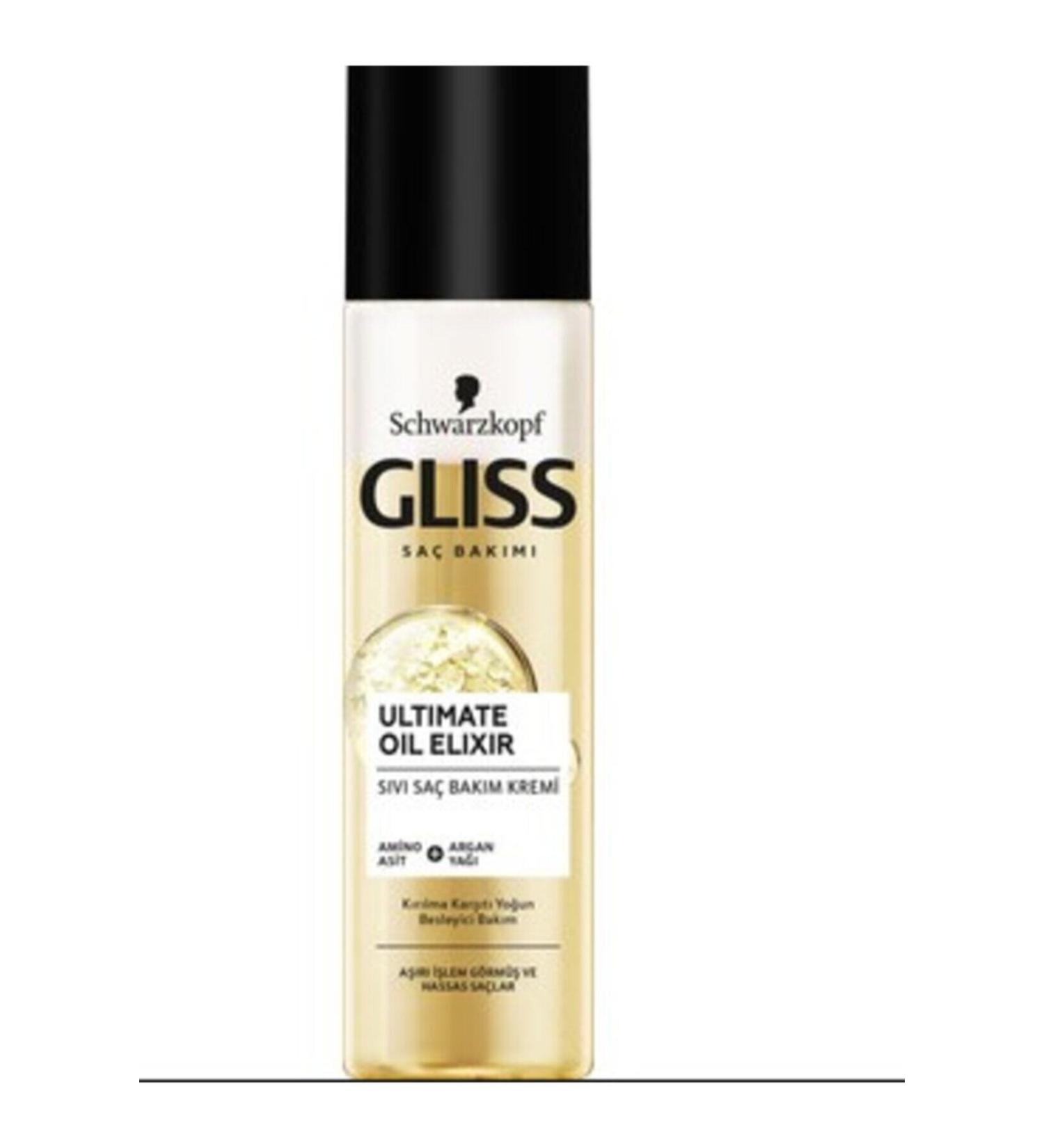 Gliss Ultimate Oil Elixir Nourishing Liquid Hair Care Conditioner - With Amino Acids and Argan Oil 200 ml