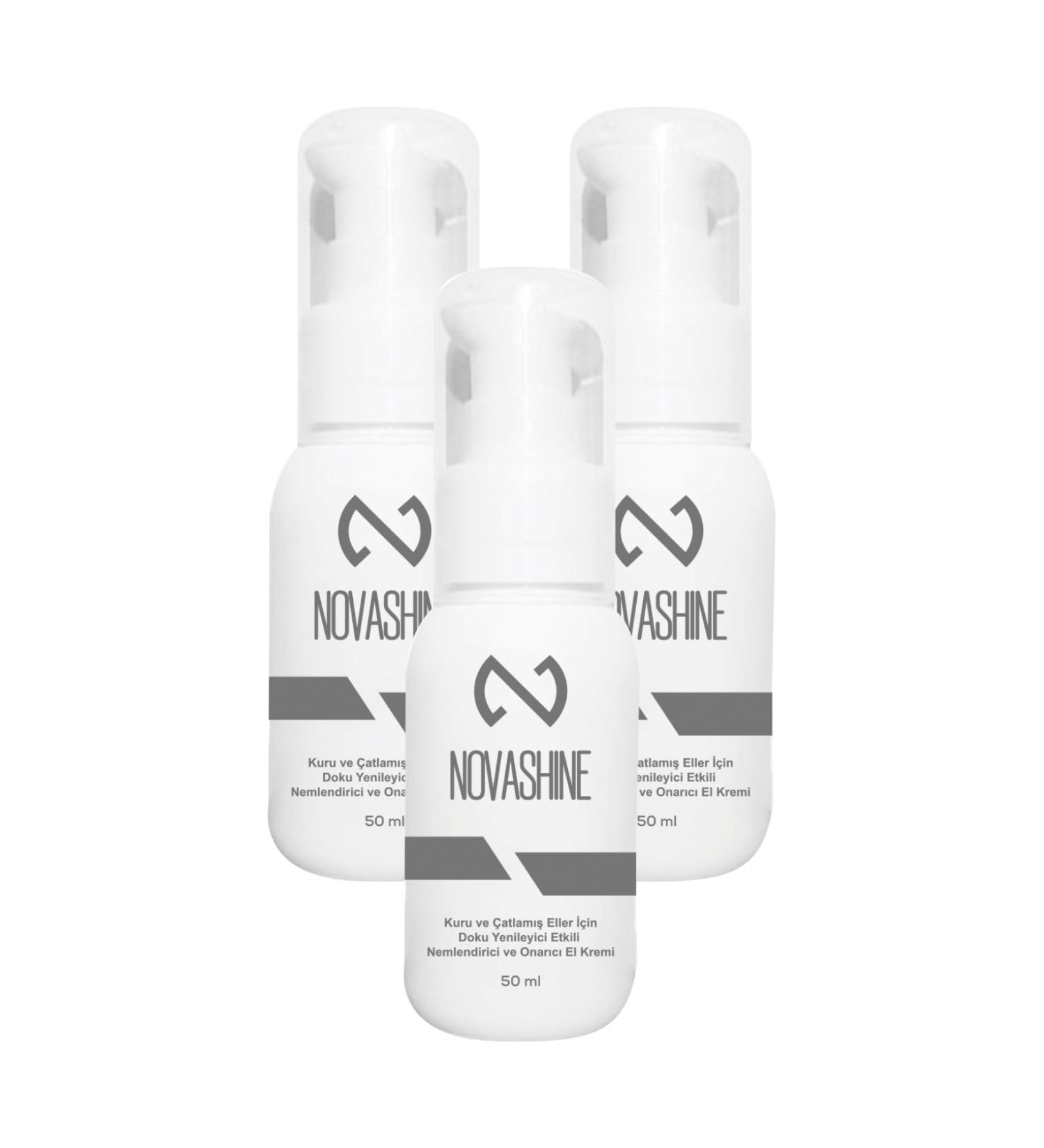 Novashine Moisturizing and Repairing Hand Cream 50 ml 3 Pieces | Tissue Regenerating Effect for Dry and Cracked Hands