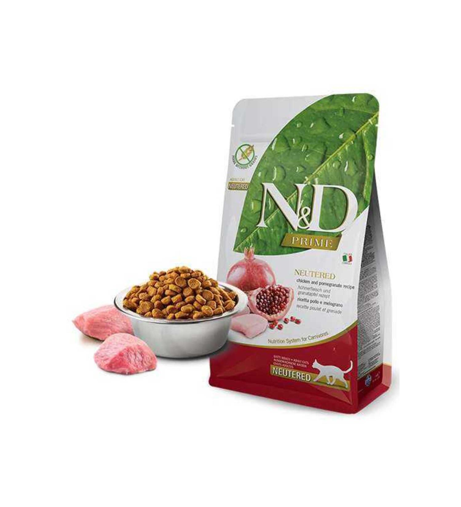 N & D Prime Chicken and Pomegranate Grain-Free Sterilized Cat Food 1.5 Kg