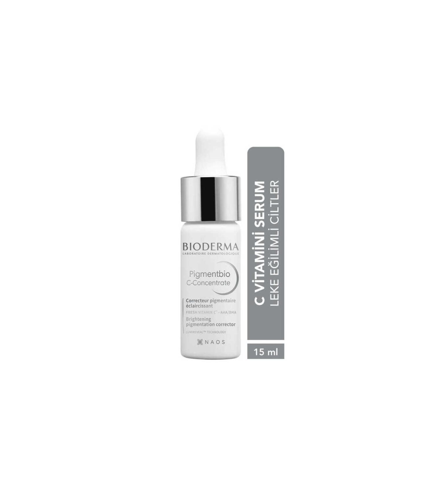 Bioderma Pigmentbio C-Concentrate Brightening Peeling Effective Vitamin C Night Serum for Blemished Skin 15ml