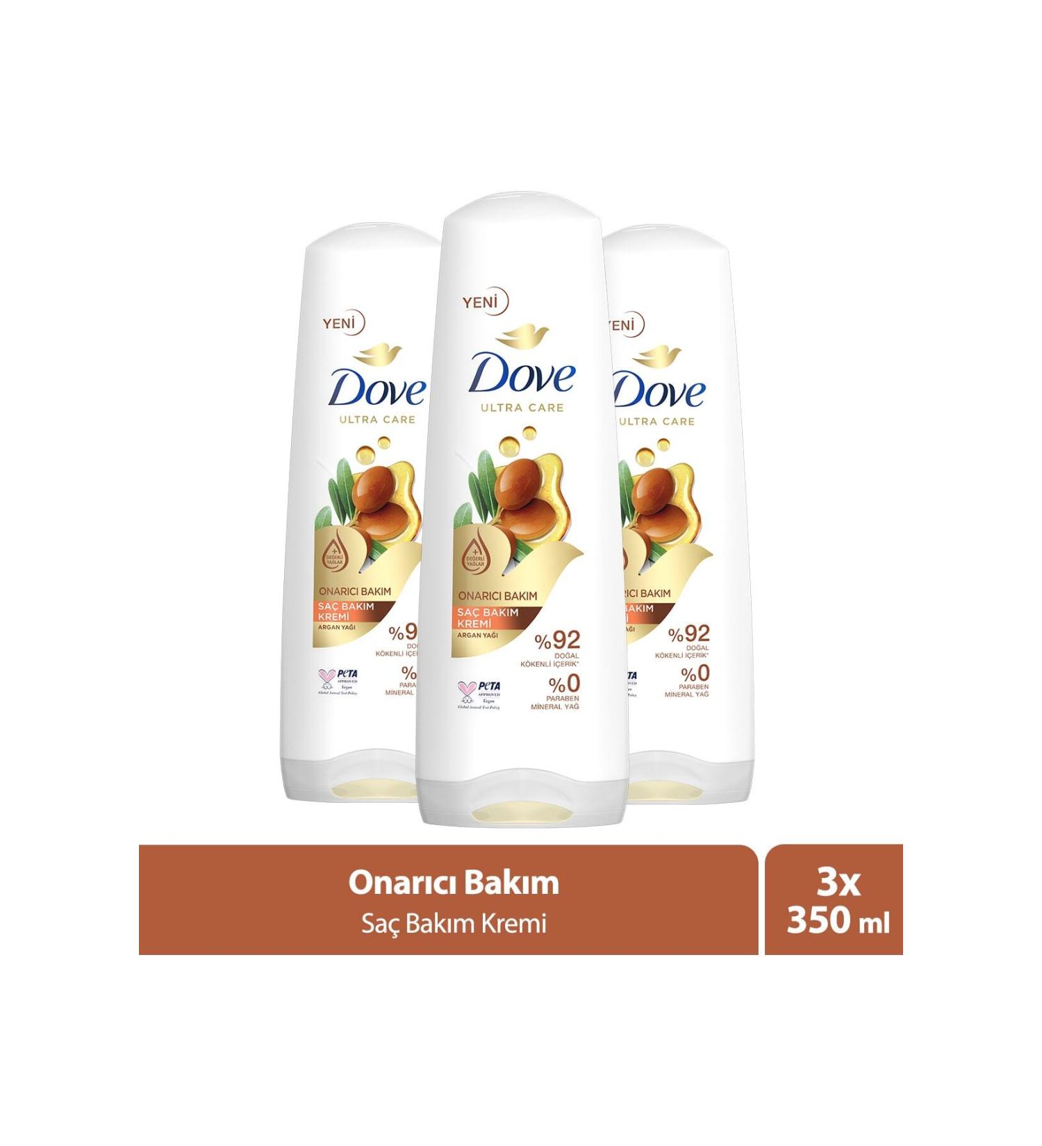 Dove Ultra Care Hair Care Conditioner Repair Care Argan Oil 350 Ml X3