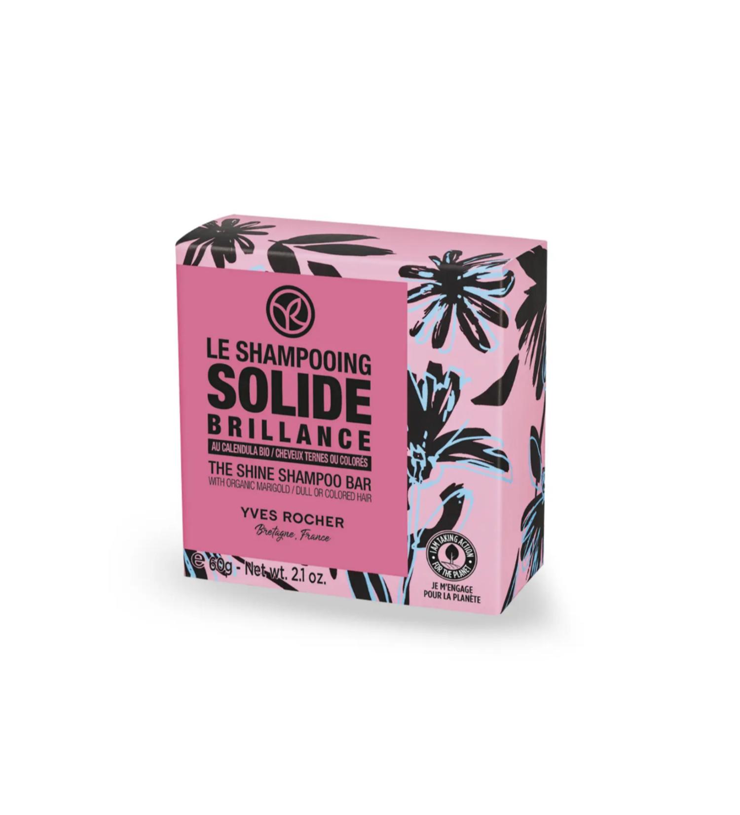 Yves Rocher Shine Solid Shampoo Lifeless Hair Brillance Organic Calendula 60 g