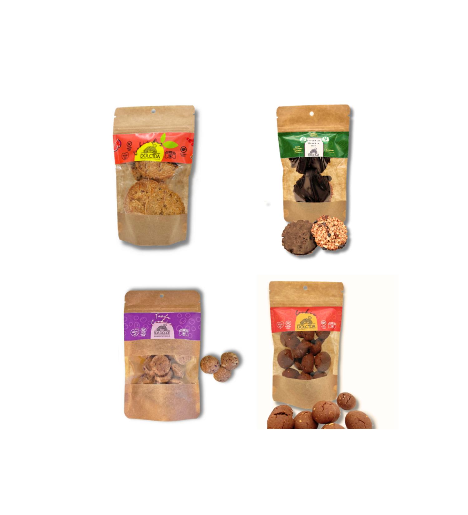 Dolc'ida 4-Piece Snack Pack (Vegan-Gluten-Sugar-Free) - Buy Online on GoSupps.com
