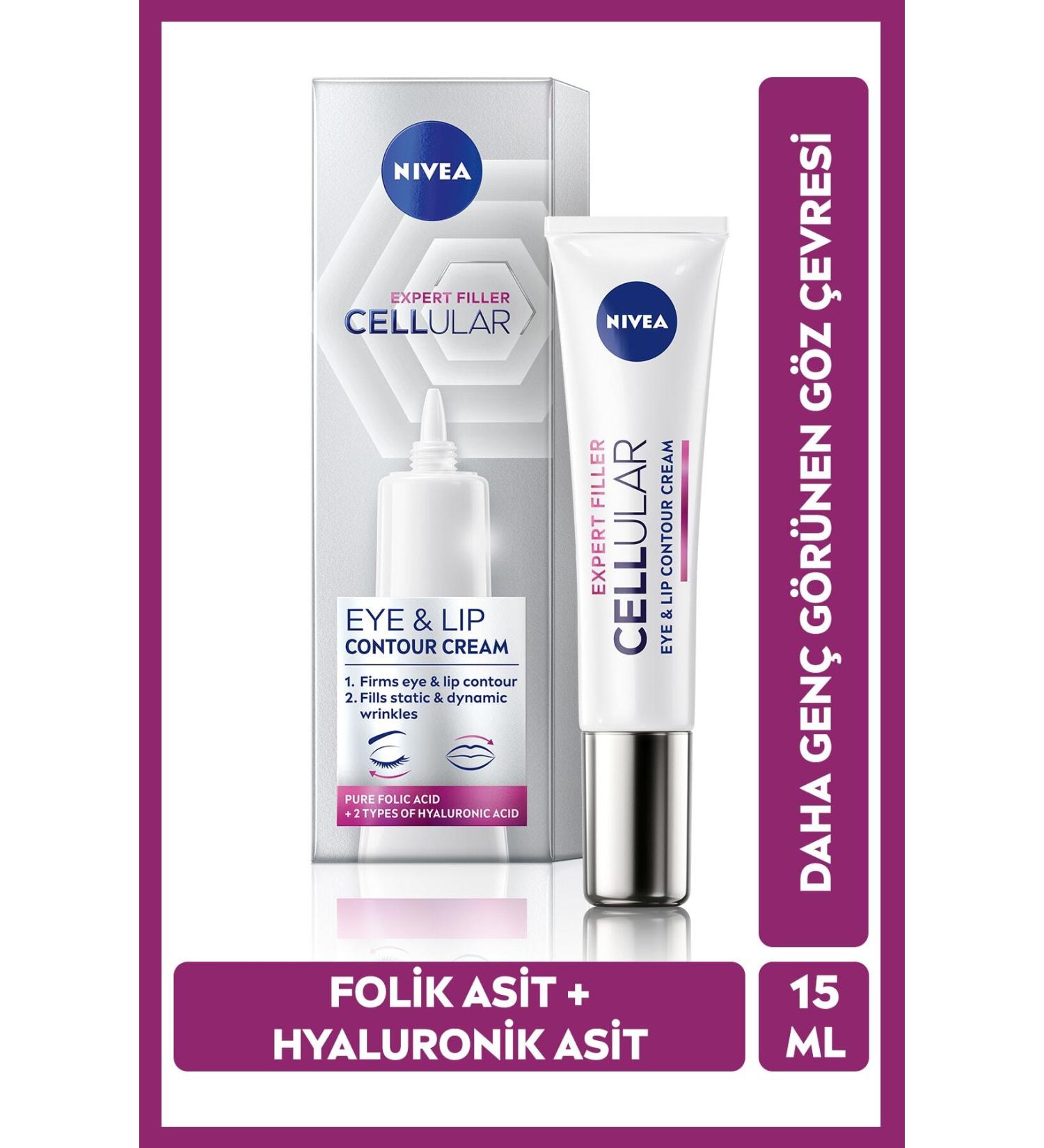 NIVEA Eye and Lip Area Lines Defining and Wrinkle Reducing Cream 15 ml - Buy Online on GoSupps.com