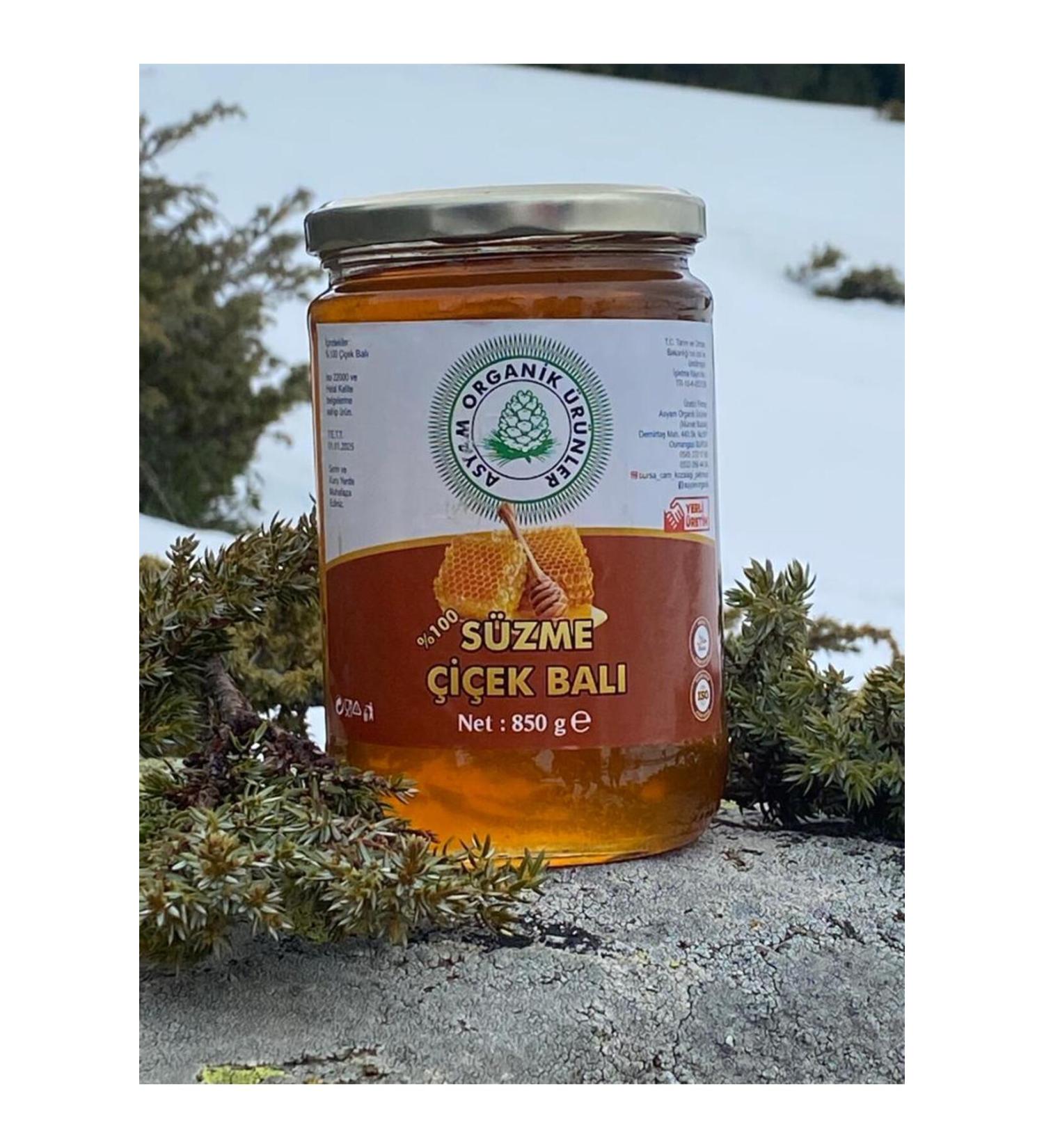 Asyam organic products filtered flower honey (850 gr)