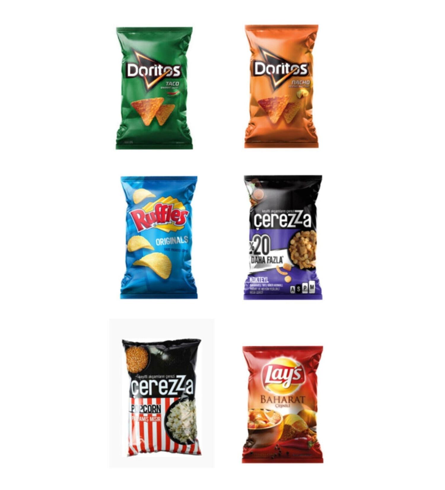 Doritos Lay's Ruffles Cookies 6 Pack Mixed Chips