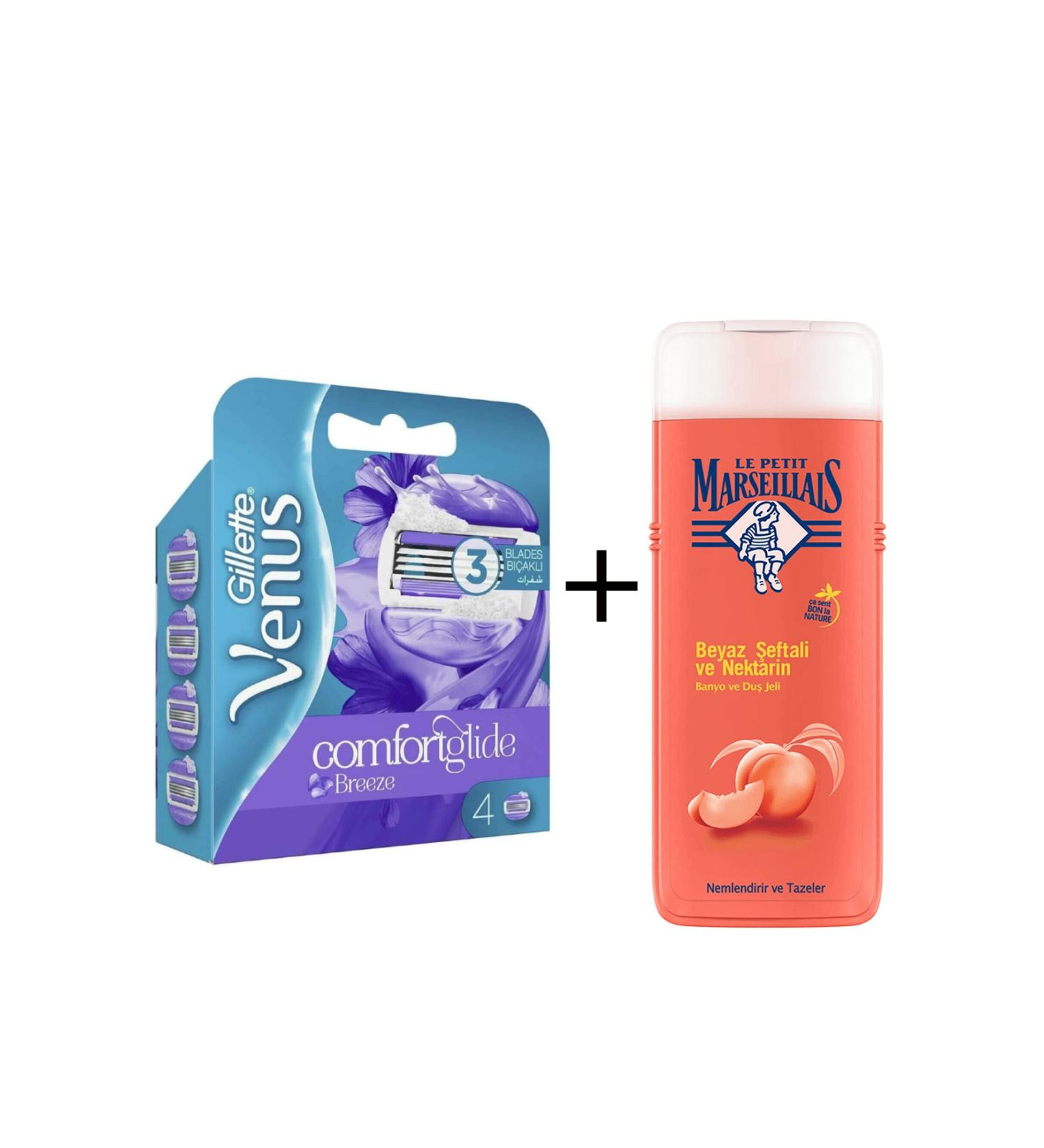Le Petit Marseillais Peach And Nectarine Shower Gel 400 ml Gillette Venus Breeze Spare Blade 4 Blades