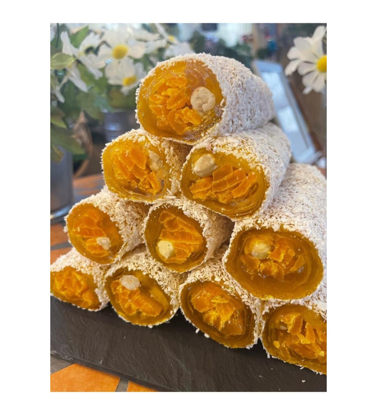 ekerci Caferzade Mango and Hazelnut Wrapped Turkish Delight 500 Gr