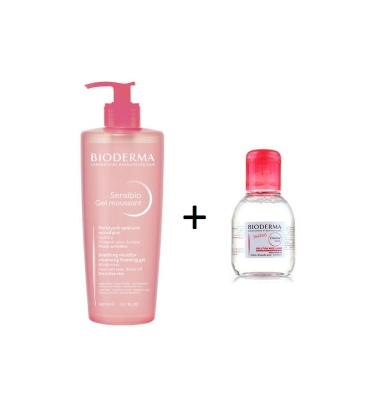 Bioderma Sensibio Foaming Gel 500 Ml + Sensibio H2o 100 Ml