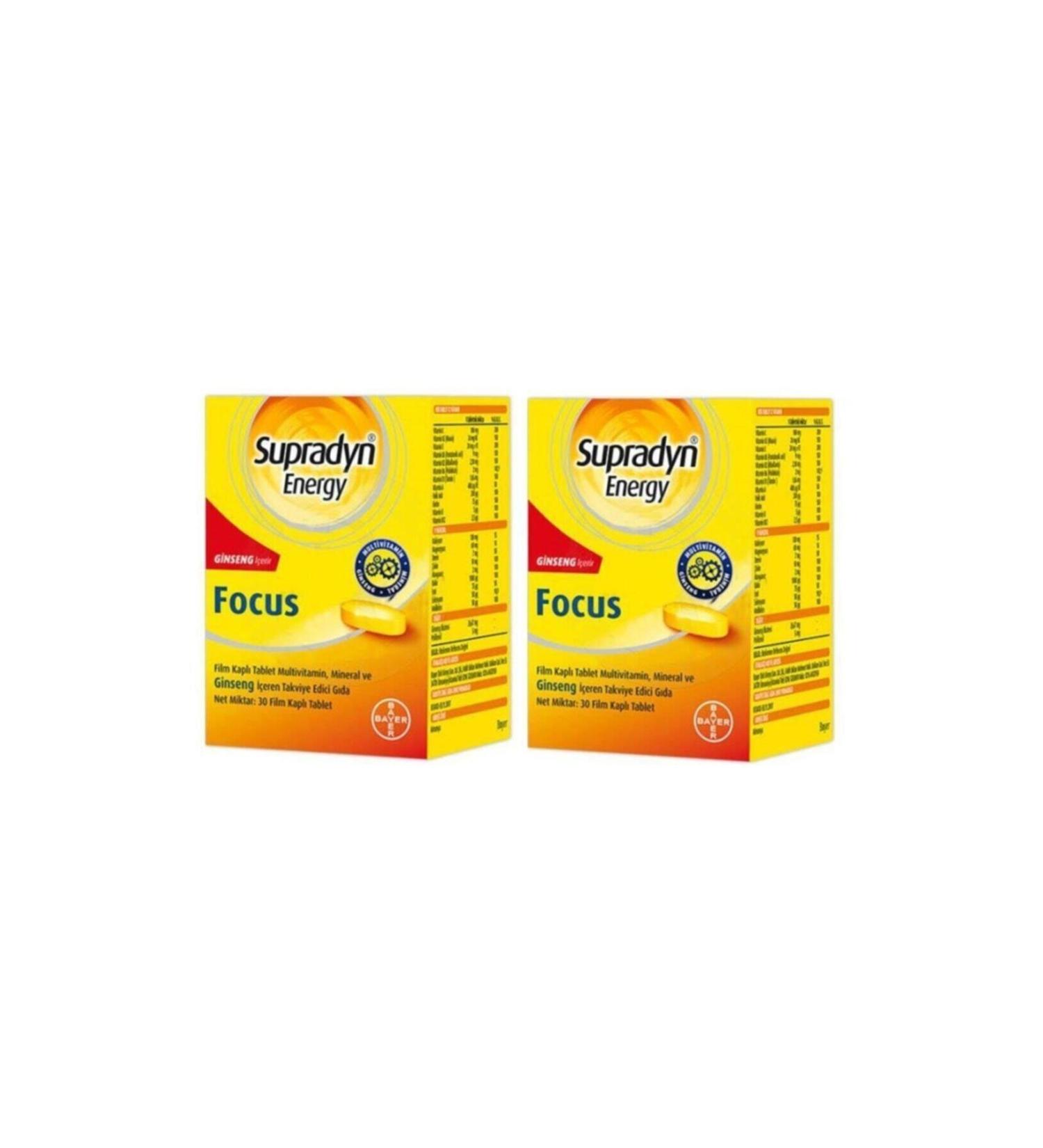 Supradyn Energy Focus 30 Tablets 2 Pieces