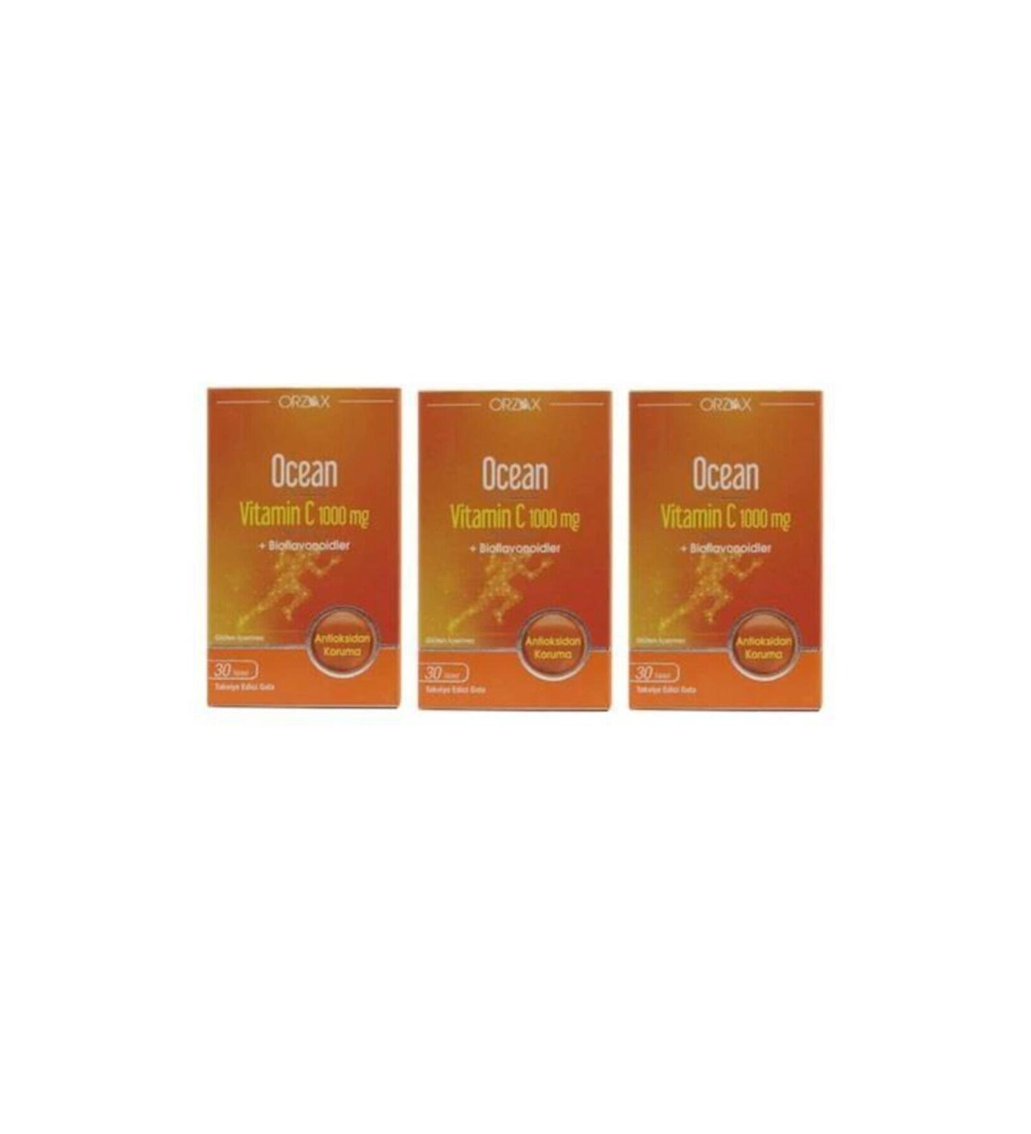 Ocean Ocean Vitamin C 1000 Mg 30 Tablets Pack of 3
