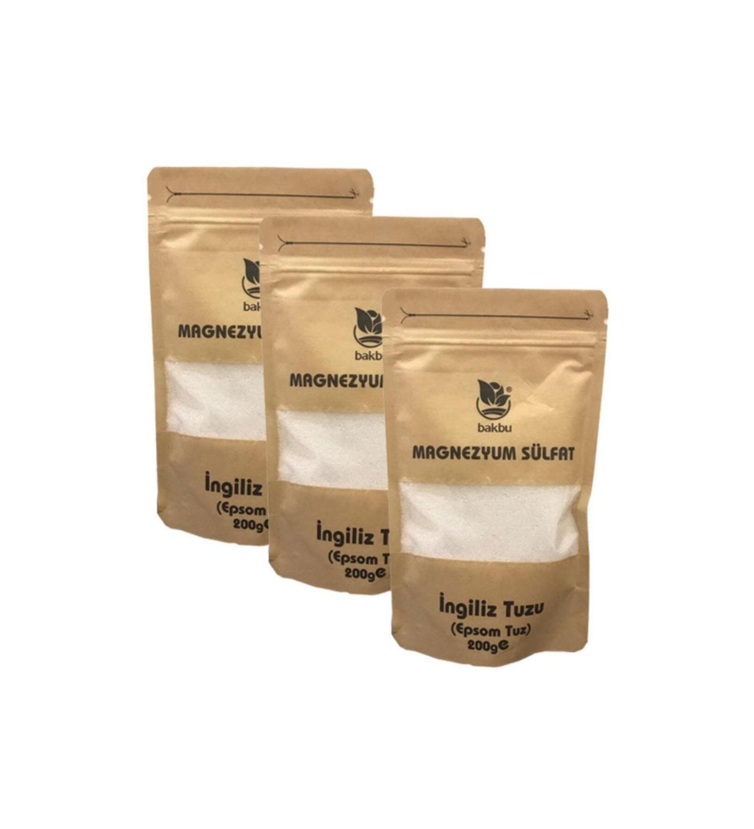 bakbunatural Bakbu Magnesium Sulfate Epsom Salt Powder 200 Gr