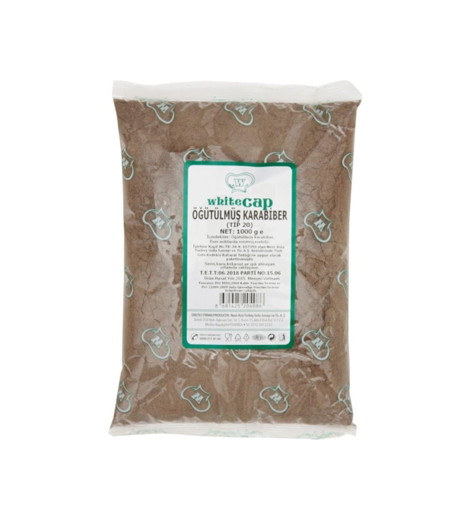 White Cap Black Pepper - Type 20 - 1 Kg - Bag