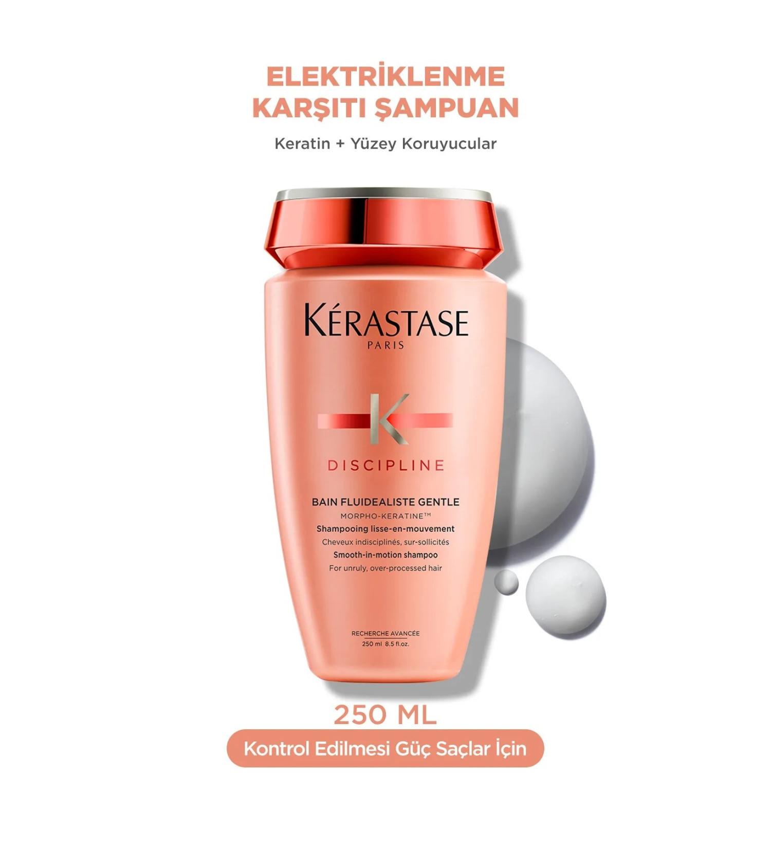 Kerastase Discipline Bain Fluid aliste Gentle Sulfate-Free Anti-Frizz Shampoo 250ml