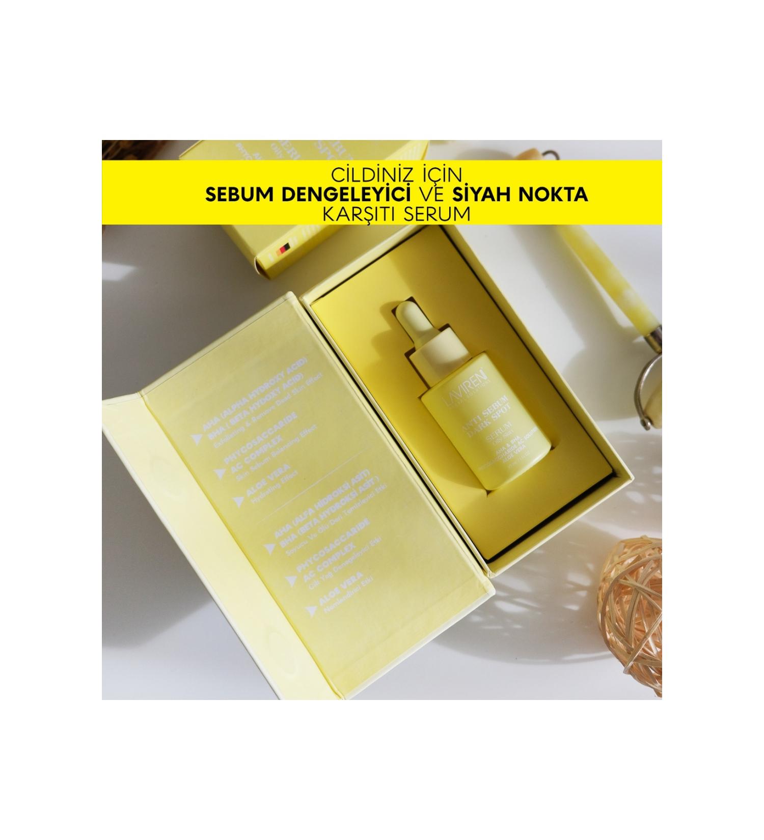 Laviren Sebum & Anti-Blackhead Skin Smoothing (AHA & BHA) Serum 30 ml - Buy Online on GoSupps.com