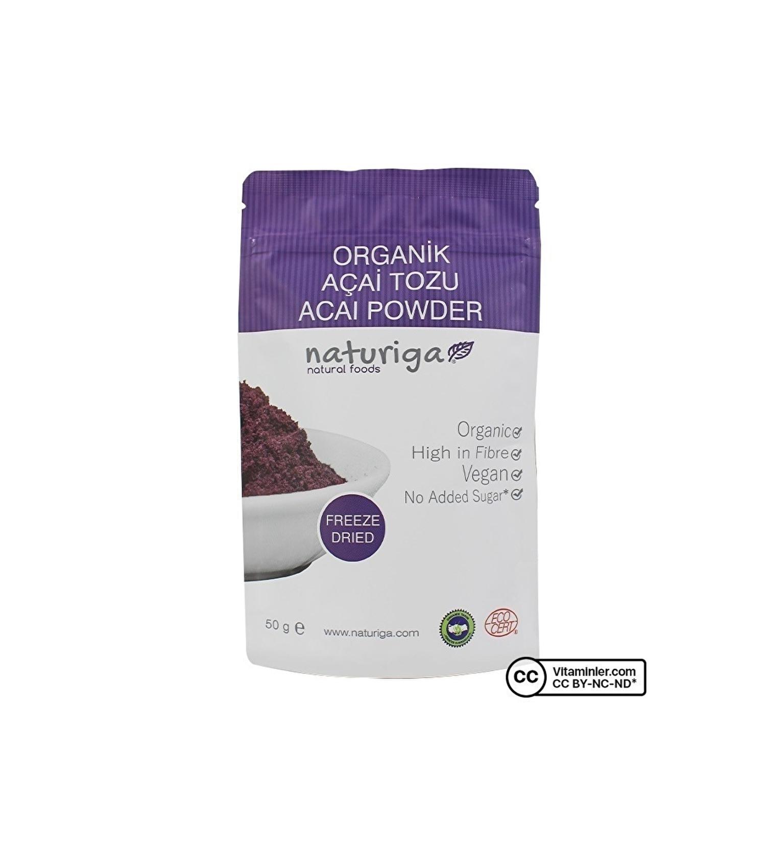 Naturiga Organic Acai Powder 50 Gr - UNFLAVOURED