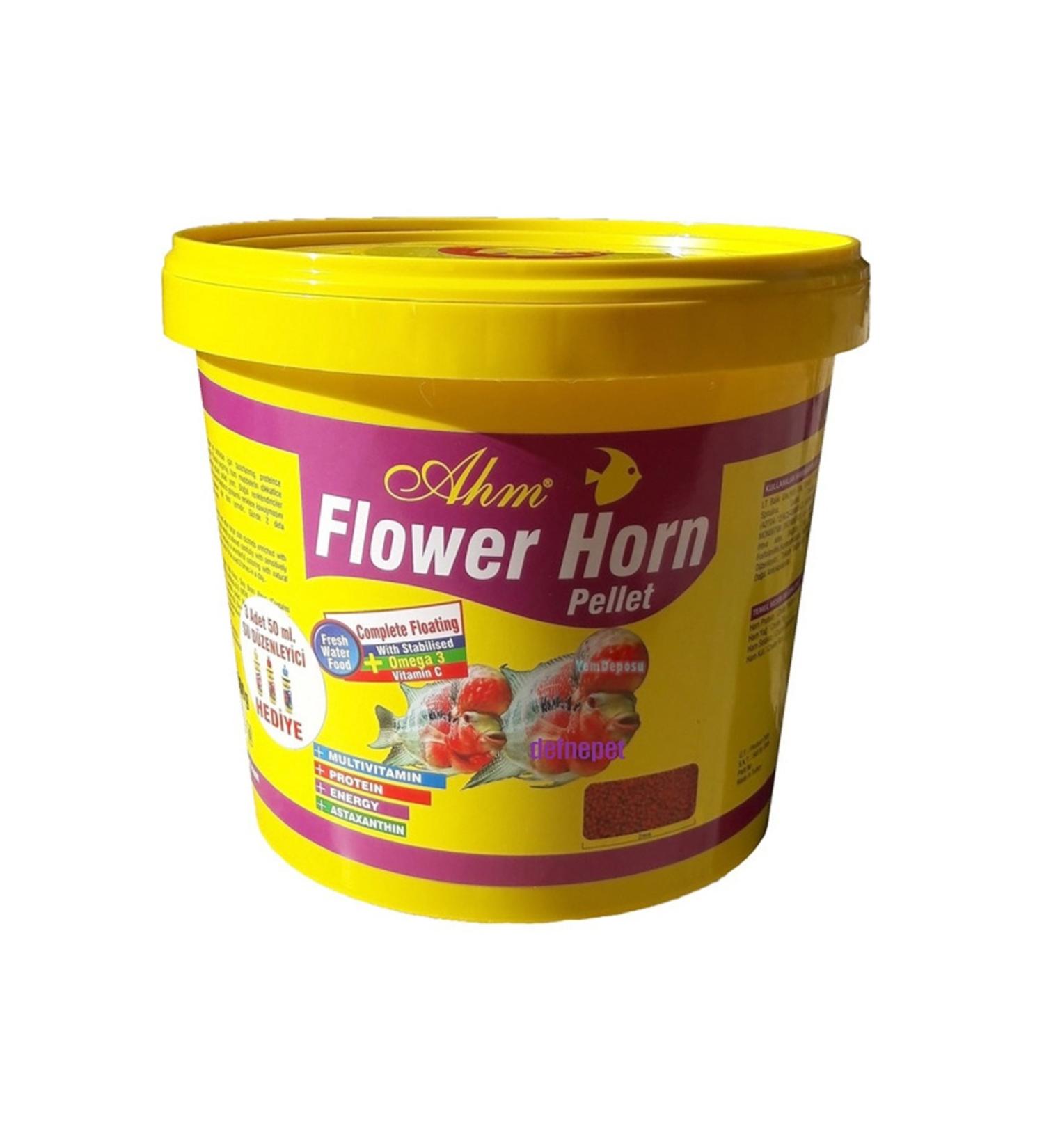 usmtekno Flower Horn Fish Food Bucket Split 1.5 KG In Its Original Package