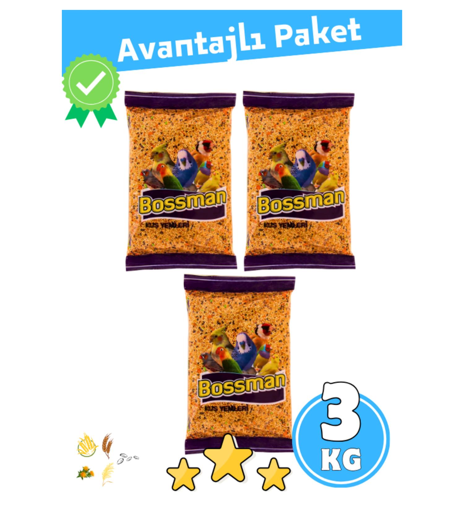 bossman Super Lux Mixed Quality Vitamin Best Budgie Food Advantageous Package 3 Kg
