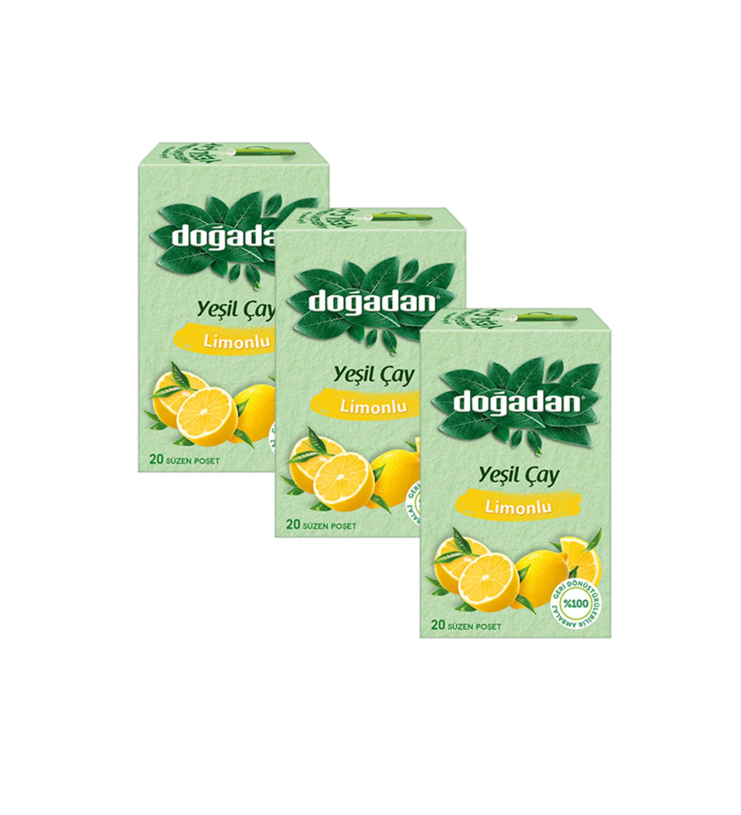 Do adan GREEN TEA WITH LEMON 20 STRAINING BAGS 3 PACKS