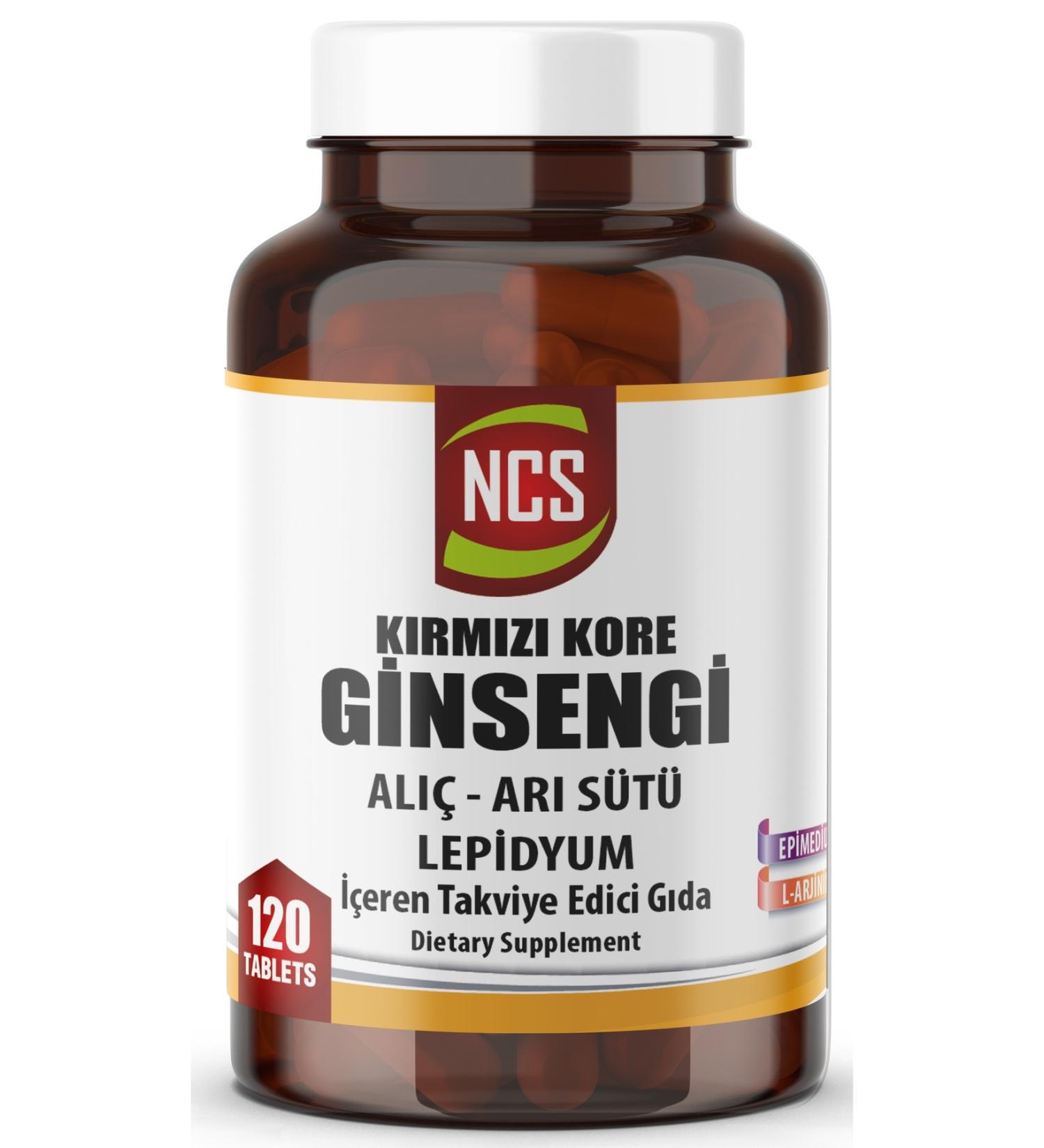 Ncs Korean Red Ginseng 120 Tablets Hawthorn Royal Jelly Coenzyme Maca Root L Arginine Special Formula for Men