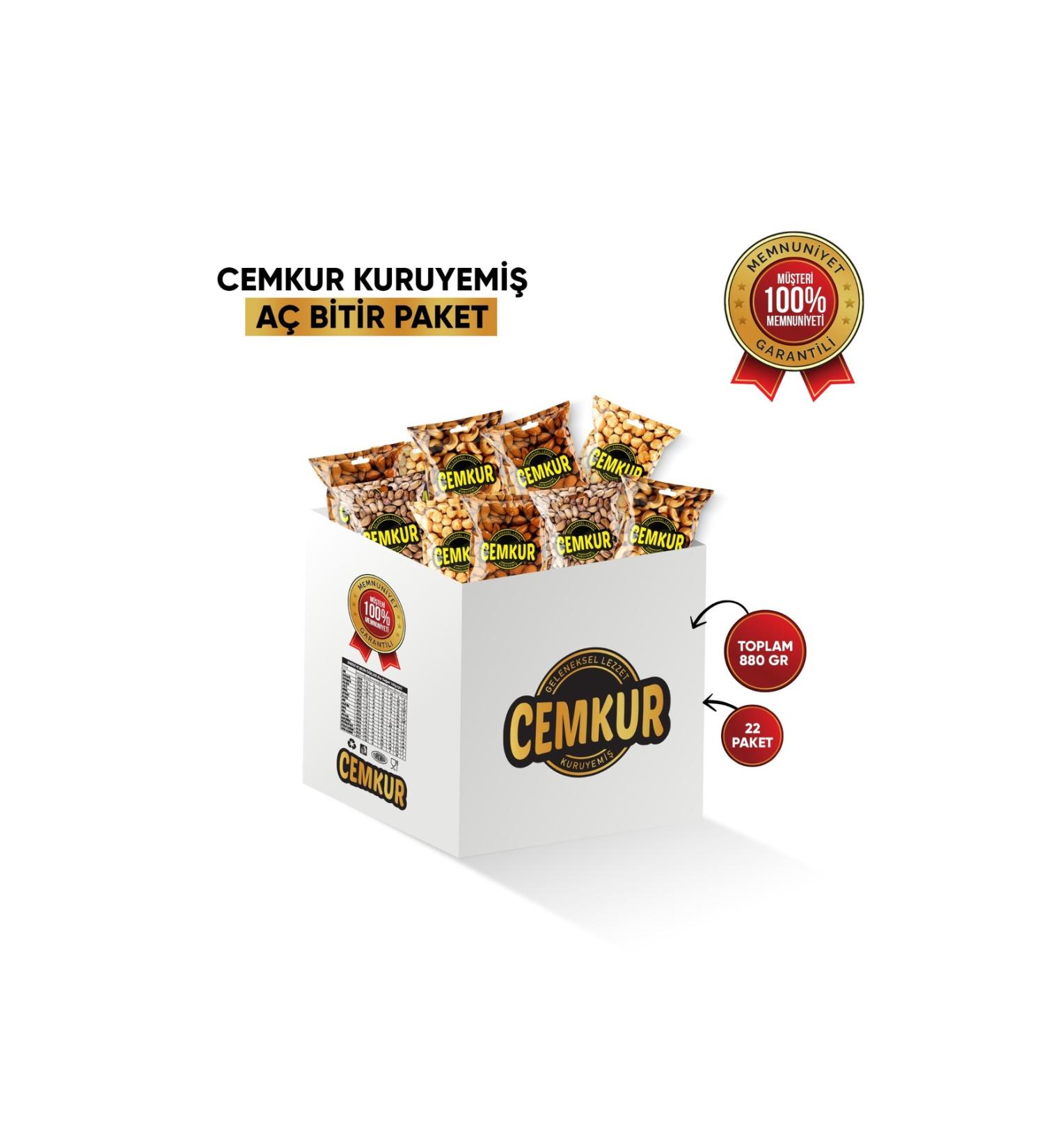 CEMKUR NUTS Open and Finish Package Mixed Nuts - 22 Packs 880gr