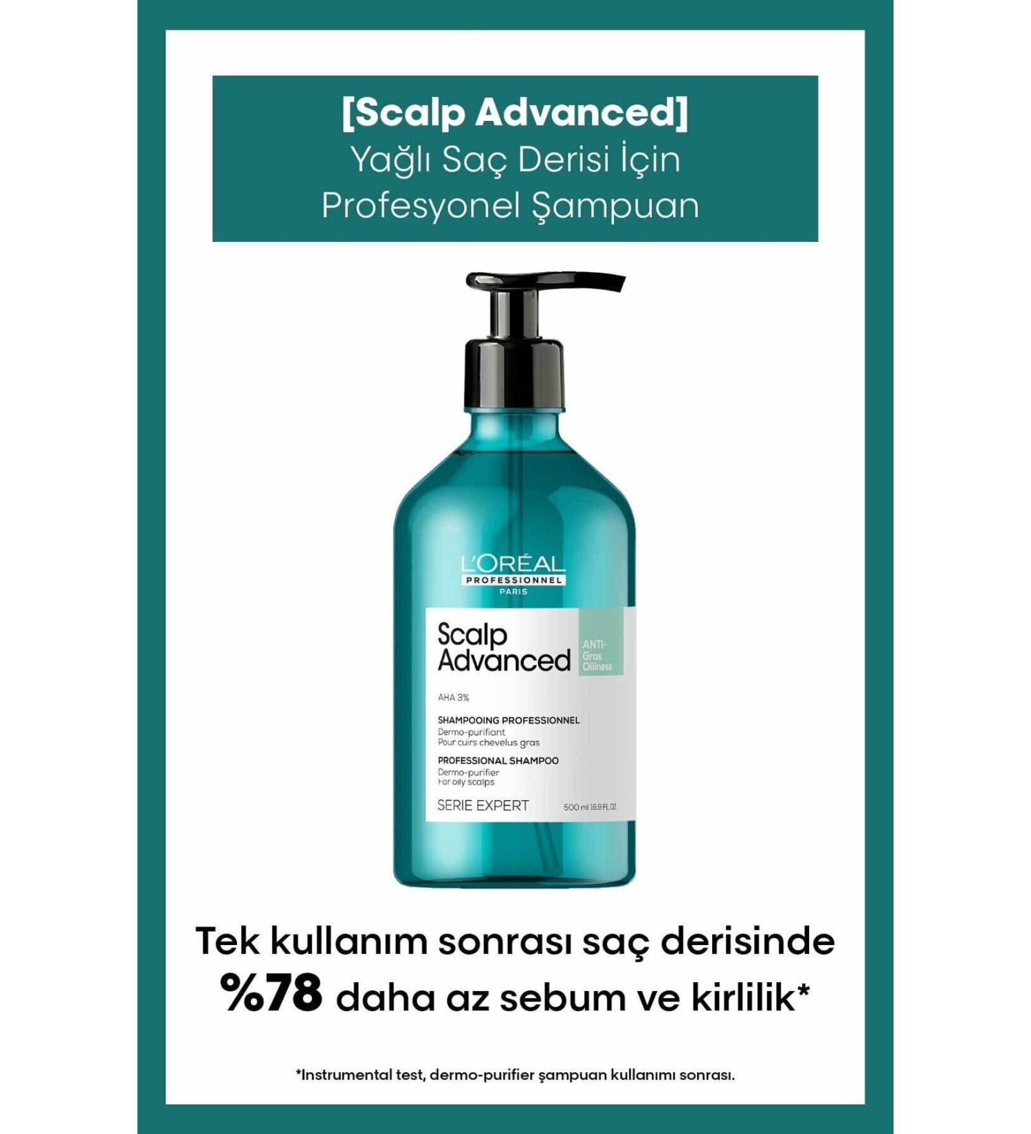 L'oreal Professionnel Serie Expert Scalp Advanced Anti-Oily Professional Shampoo 500 Ml EVA KUAFOR56665 - Buy Online on GoSupps.com