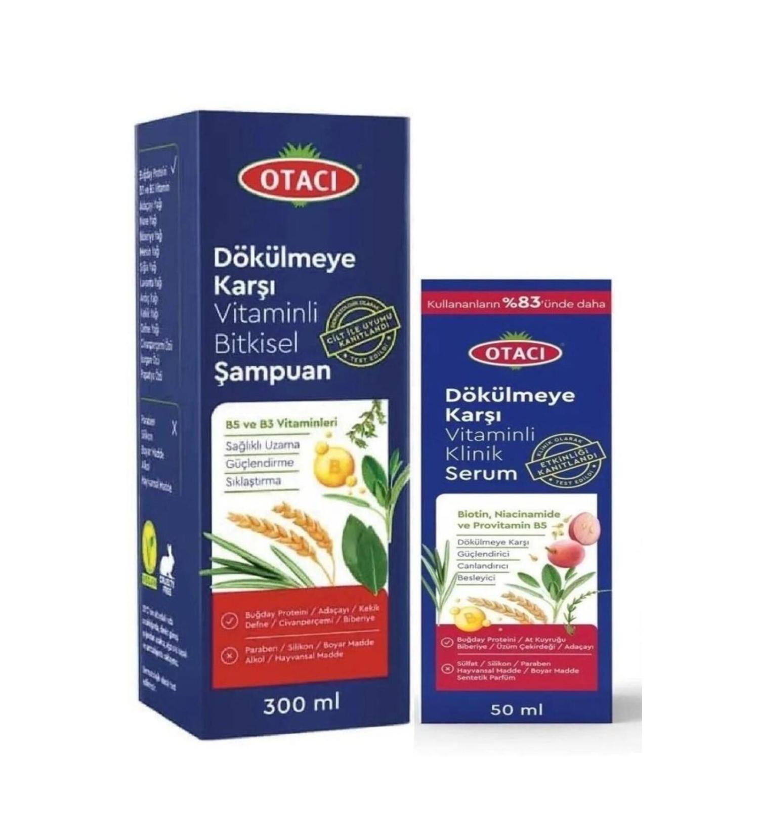 Otac Anti-Hair Loss Vitamin Herbal Shampoo 300 ml + Vitamin Clinical Serum 50 ml