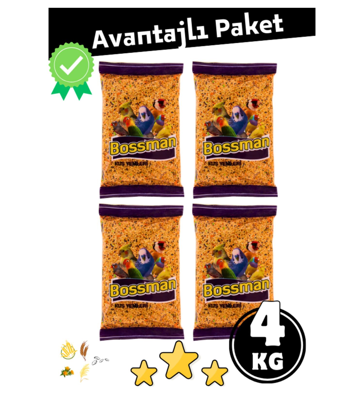 bossman Super Lux Mixed Vitamin Budgie Food Advantageous Package 4Kg