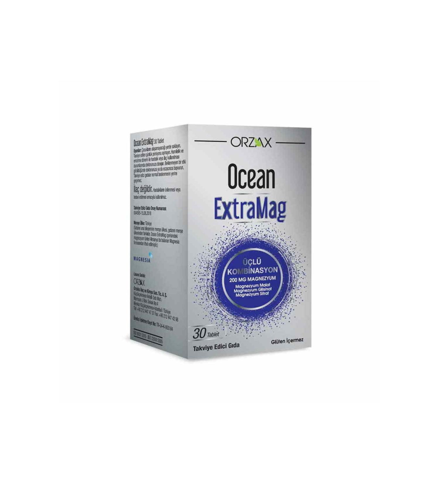 Ocean ExtraMag Triple Magnesium Combination 30 Tablets Powerful Magnesium Supplement