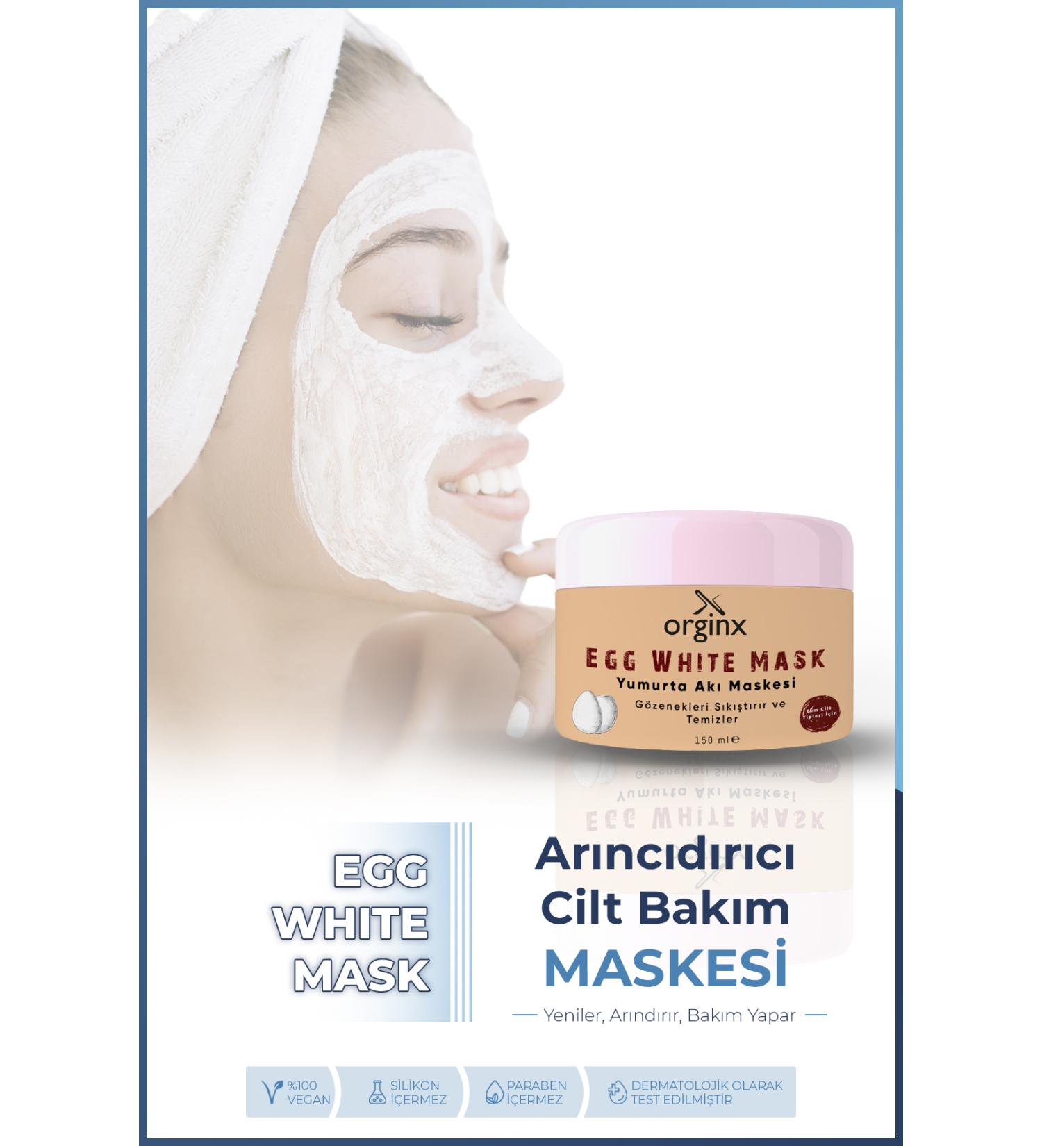 Orginx Egg White Mask Blackhead Acne Anti Pore Cleansing Mask 150ml - Buy Online on GoSupps.com