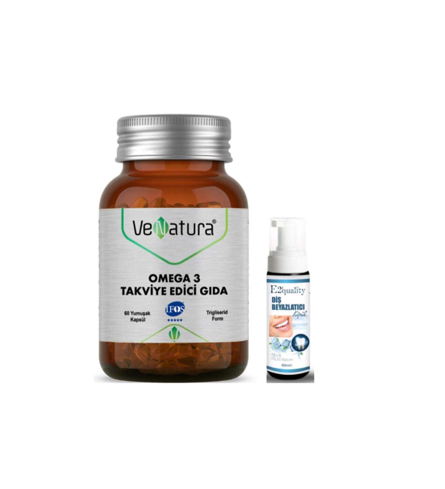Venatura Omega 3 Food Supplement 60 Capsules - Teeth Whitening Foam 60ml