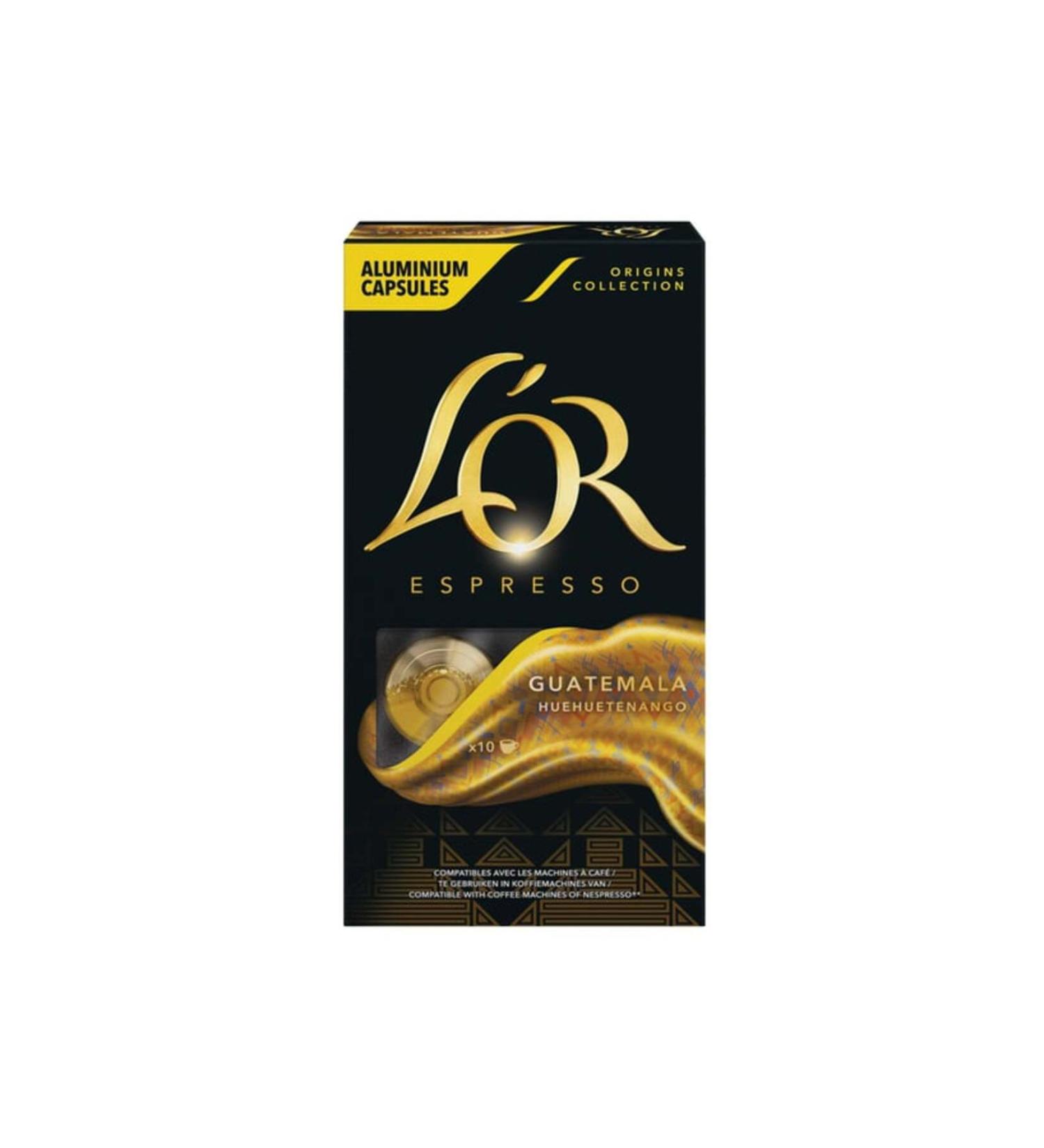 L'OR Guatemala 10-Piece Nespresso Compatible Coffee Capsules 52 G