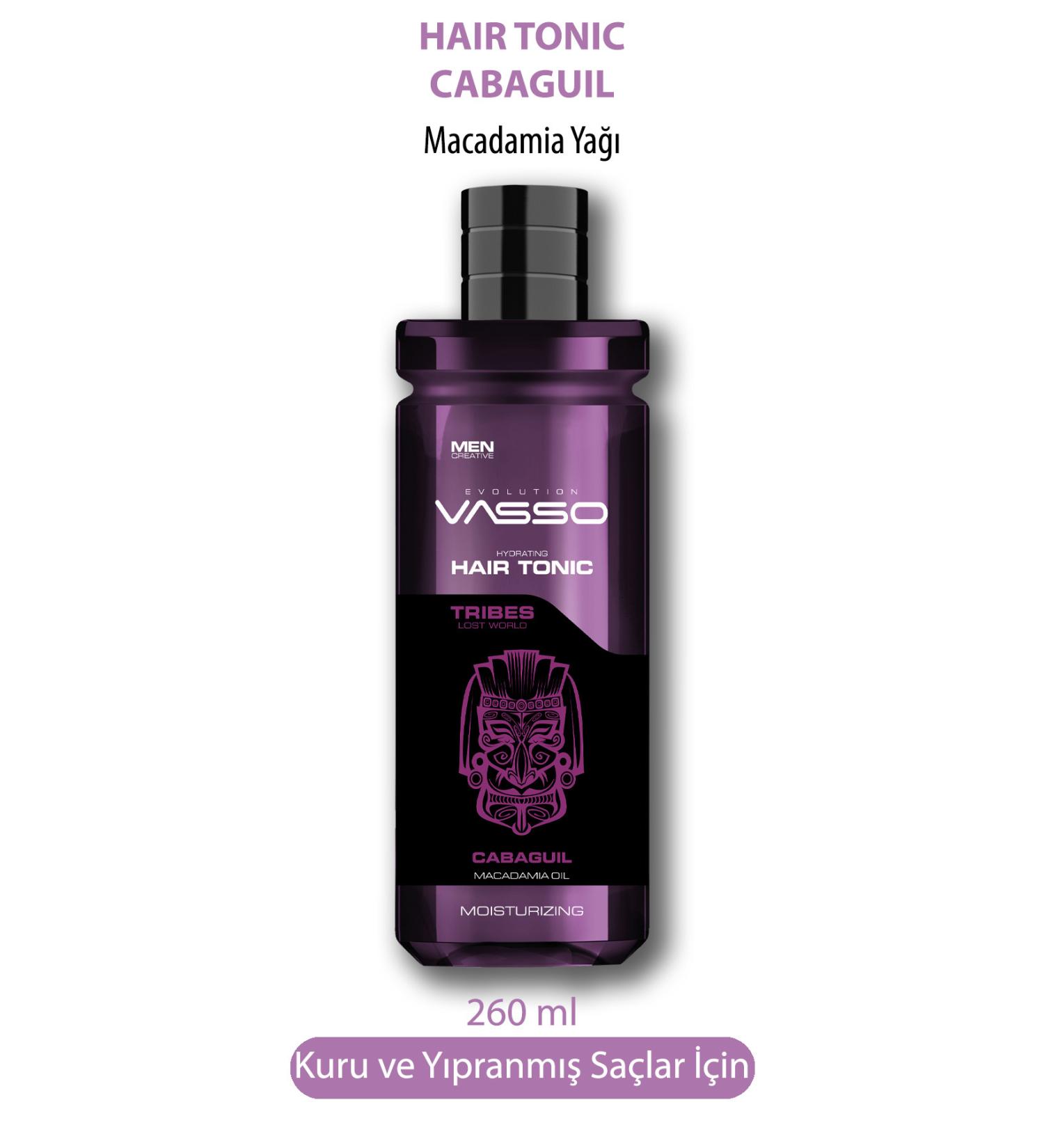 Vasso Men Tribes Cabaguil Moisturizing Hair Tonic for Dry and Damaged Hair 260 ml - Buy Online on GoSupps.com