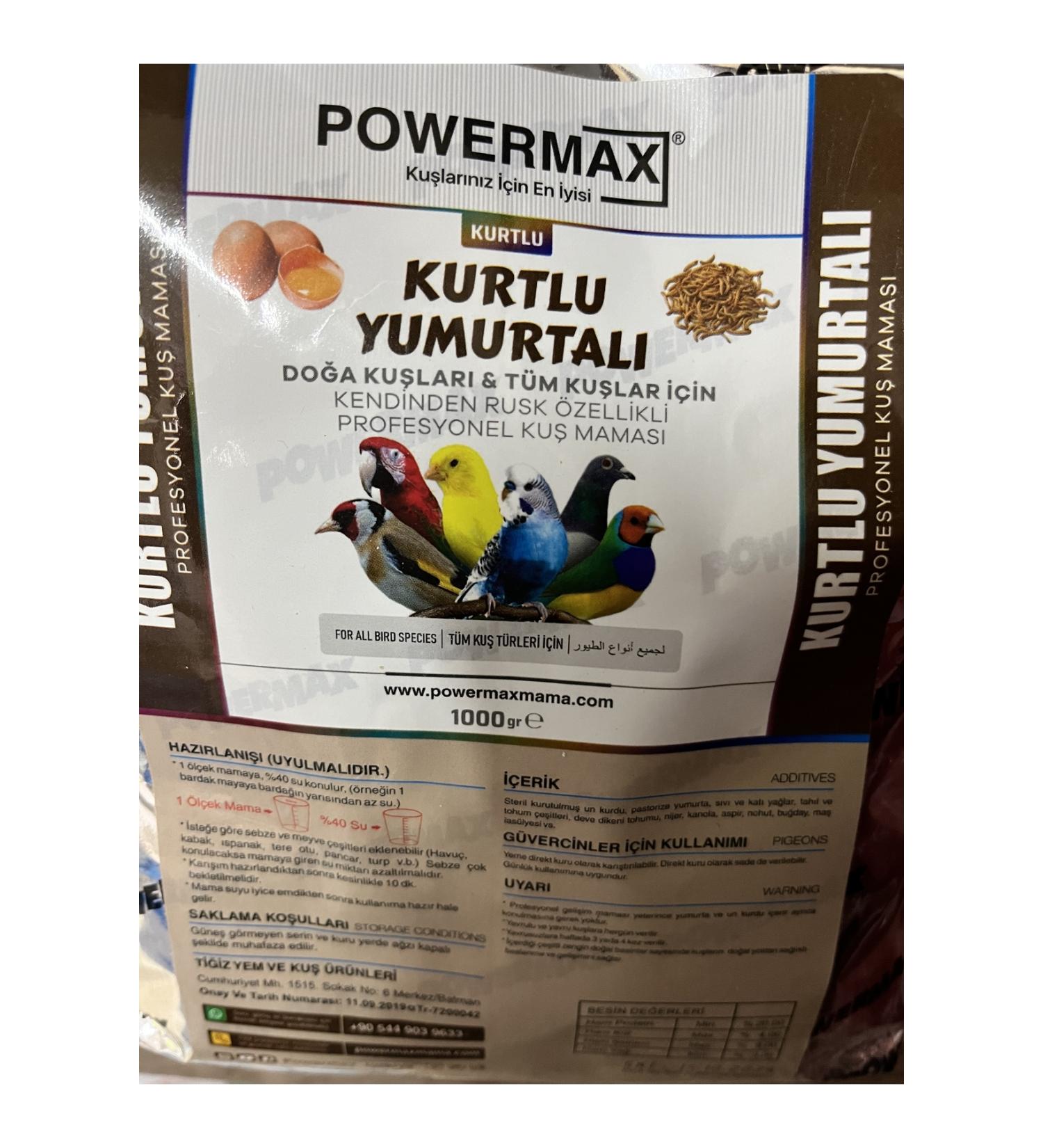 powermax WORM EGG FOOD 1kg