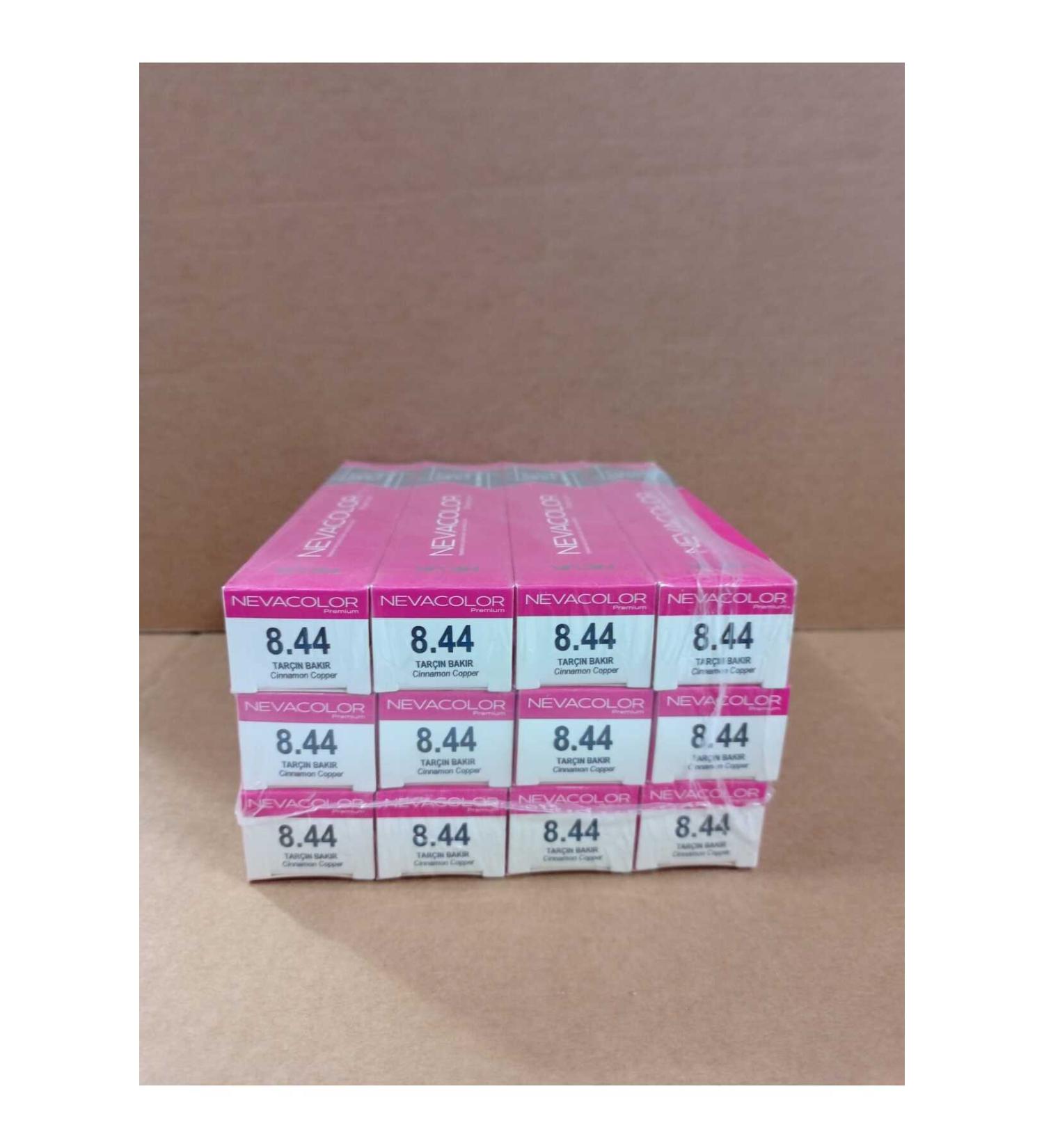 Neva Color TUBE HAIR DYE 8.44 CINNAMON COPPER X 12 PIECES