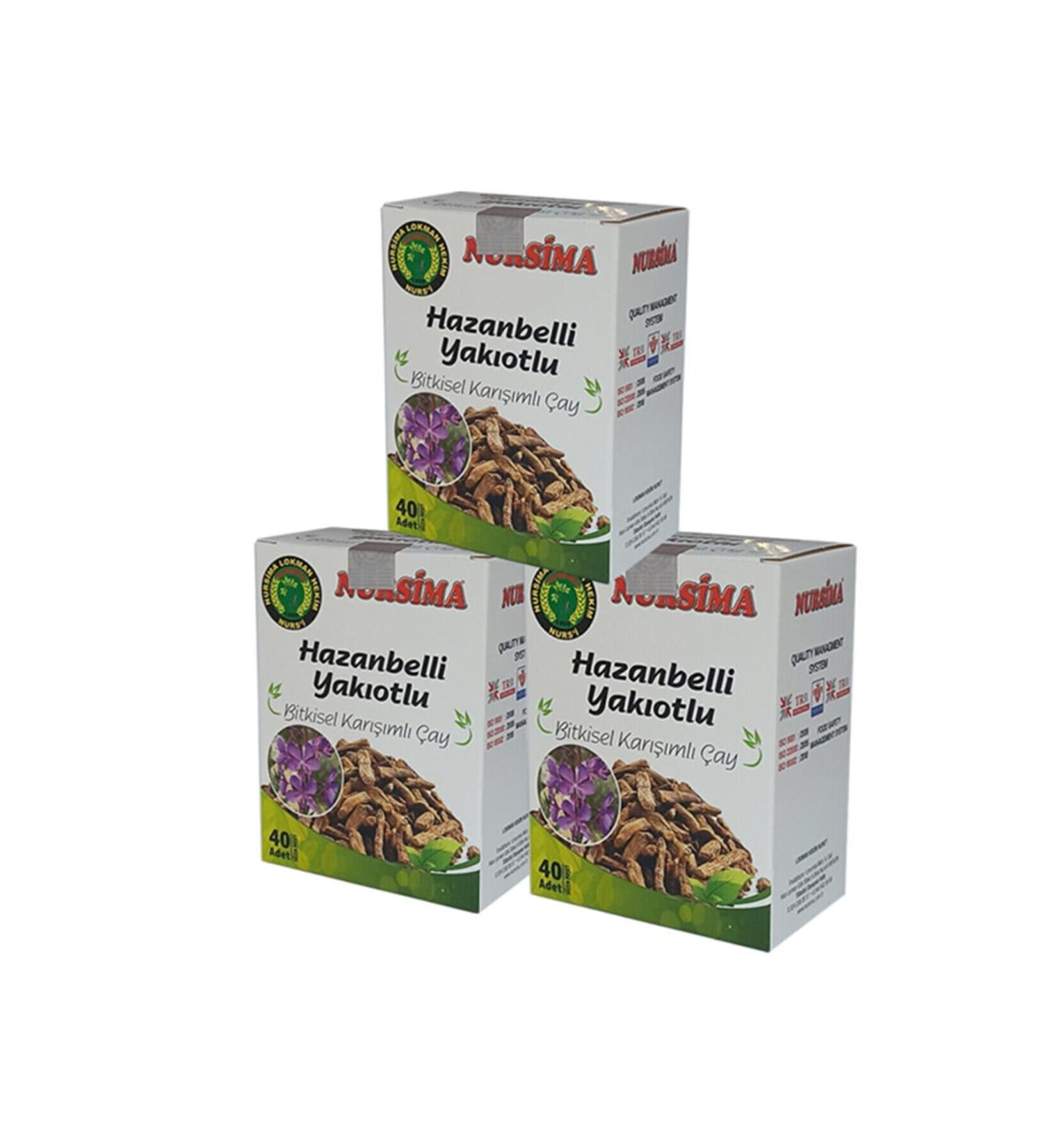 Nursima Hazanbelli Tea 40 Filtering Bags Set of 3 3 Pieces X 40 Filtering Bags