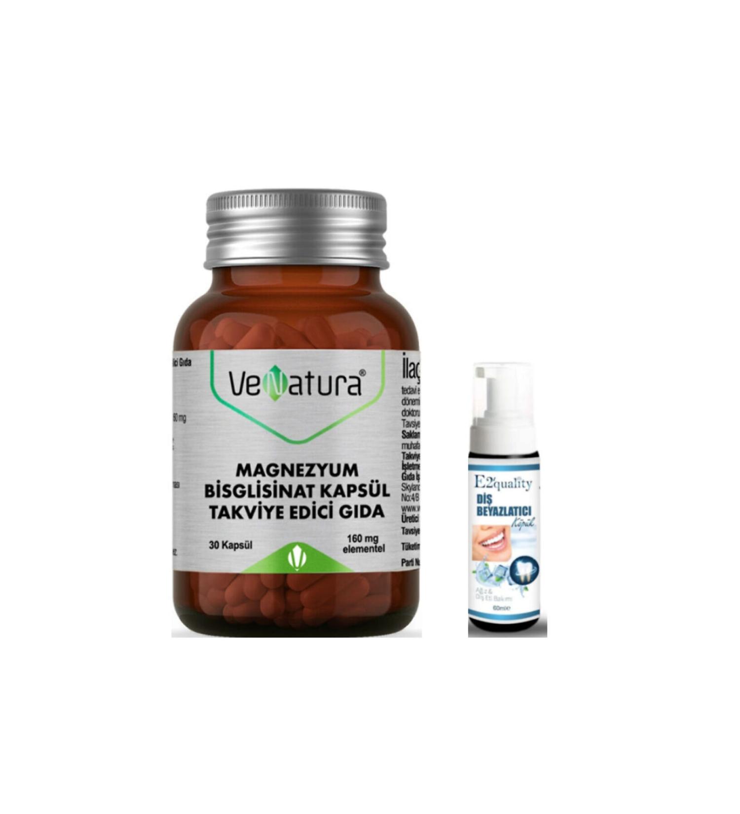 Venatura Magnesium Bisglycinate 30 Capsules - Teeth Whitening Foam 60ml