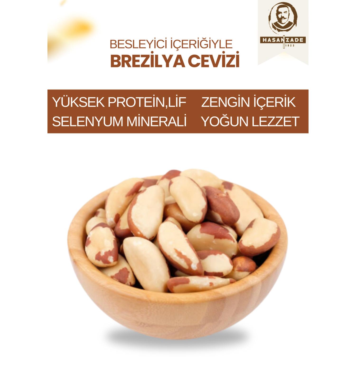 Hasanzade Natural Double Brazil Nut Raw 500 gr Healthy Snack