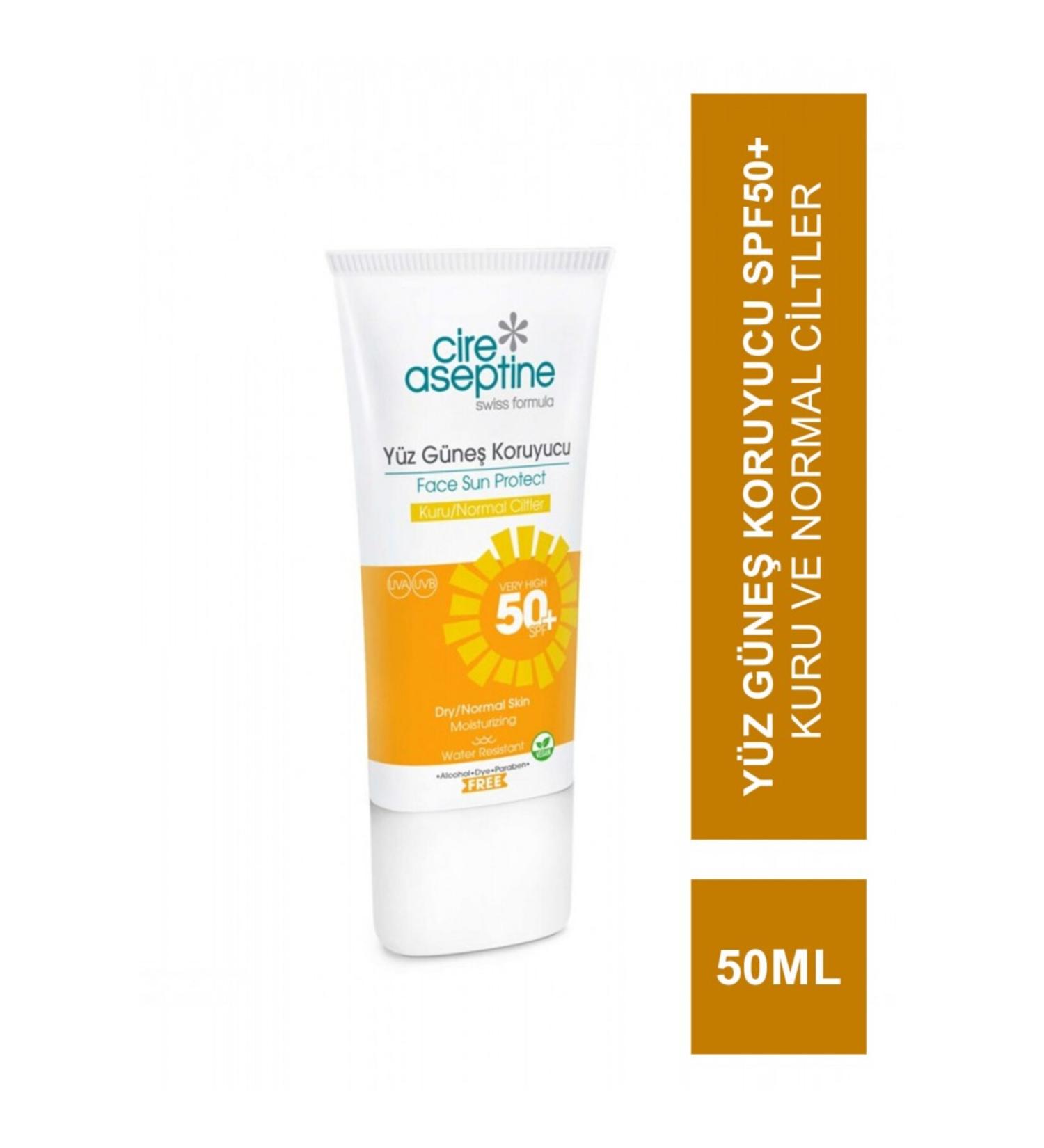 Cire Aseptine Face Sunscreen Spf50+ Dry and Normal Skin 50 ml