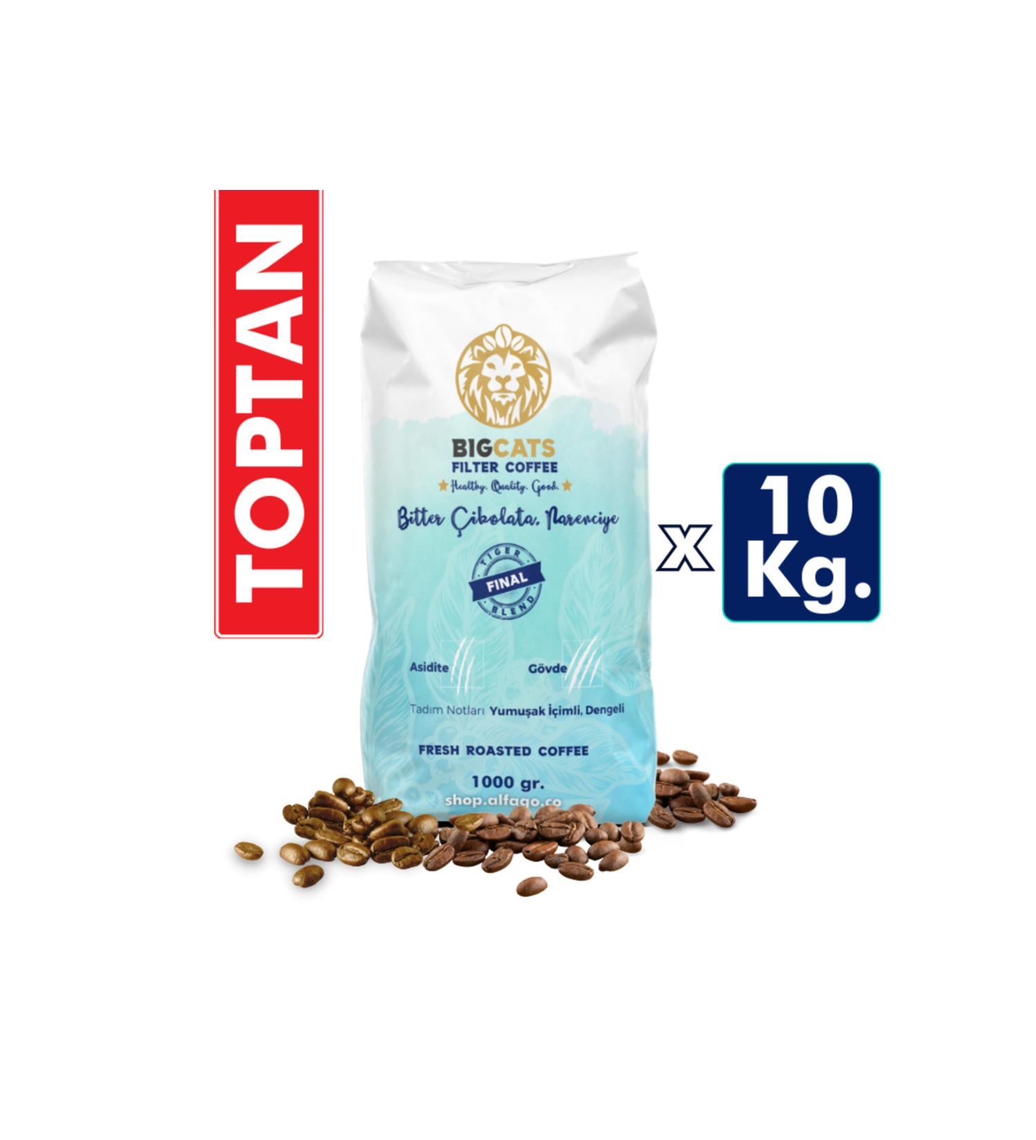Bigcats Tiger Final Blend Wholesale Filter Coffee - 10 Kg.
