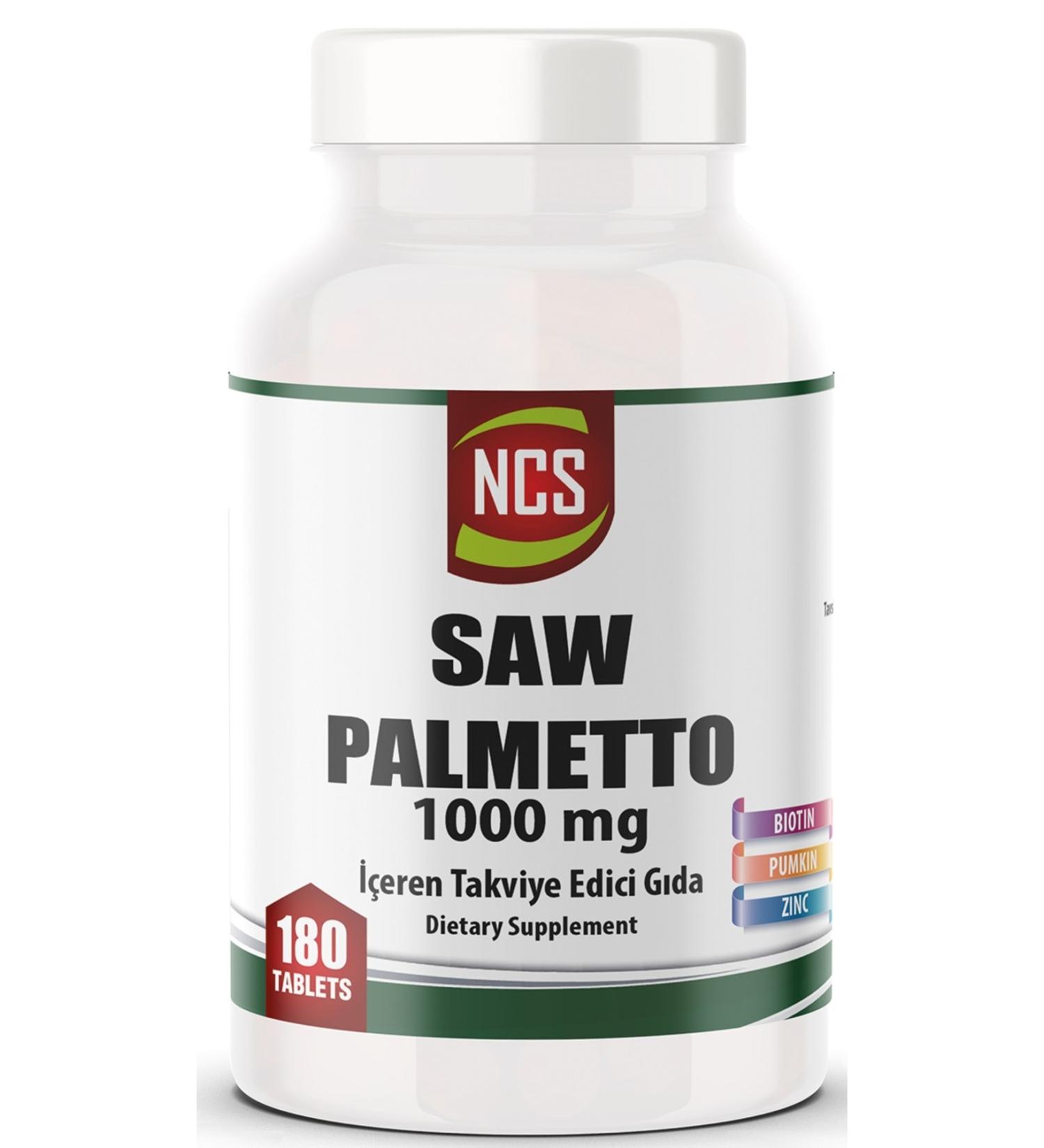 Ncs Saw Palmetto 1000 Mg Pumpkin Biotin Zinc Complex 180 Tablets