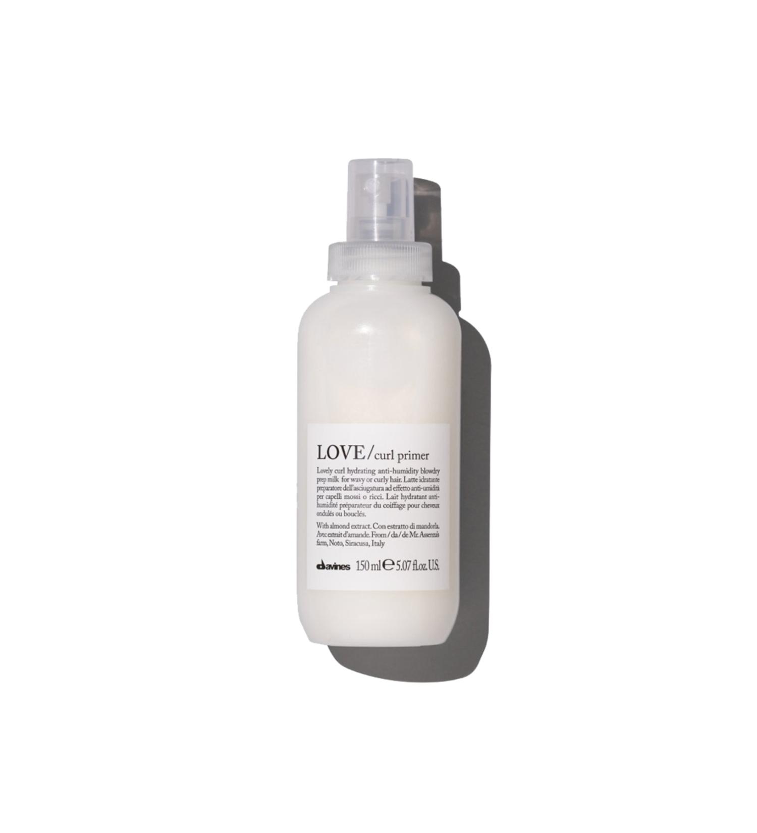 Davines Love Curl Primer Heat Protecting Curl Defining Blow Dry Milk for Curly and Wavy Hair 150ml