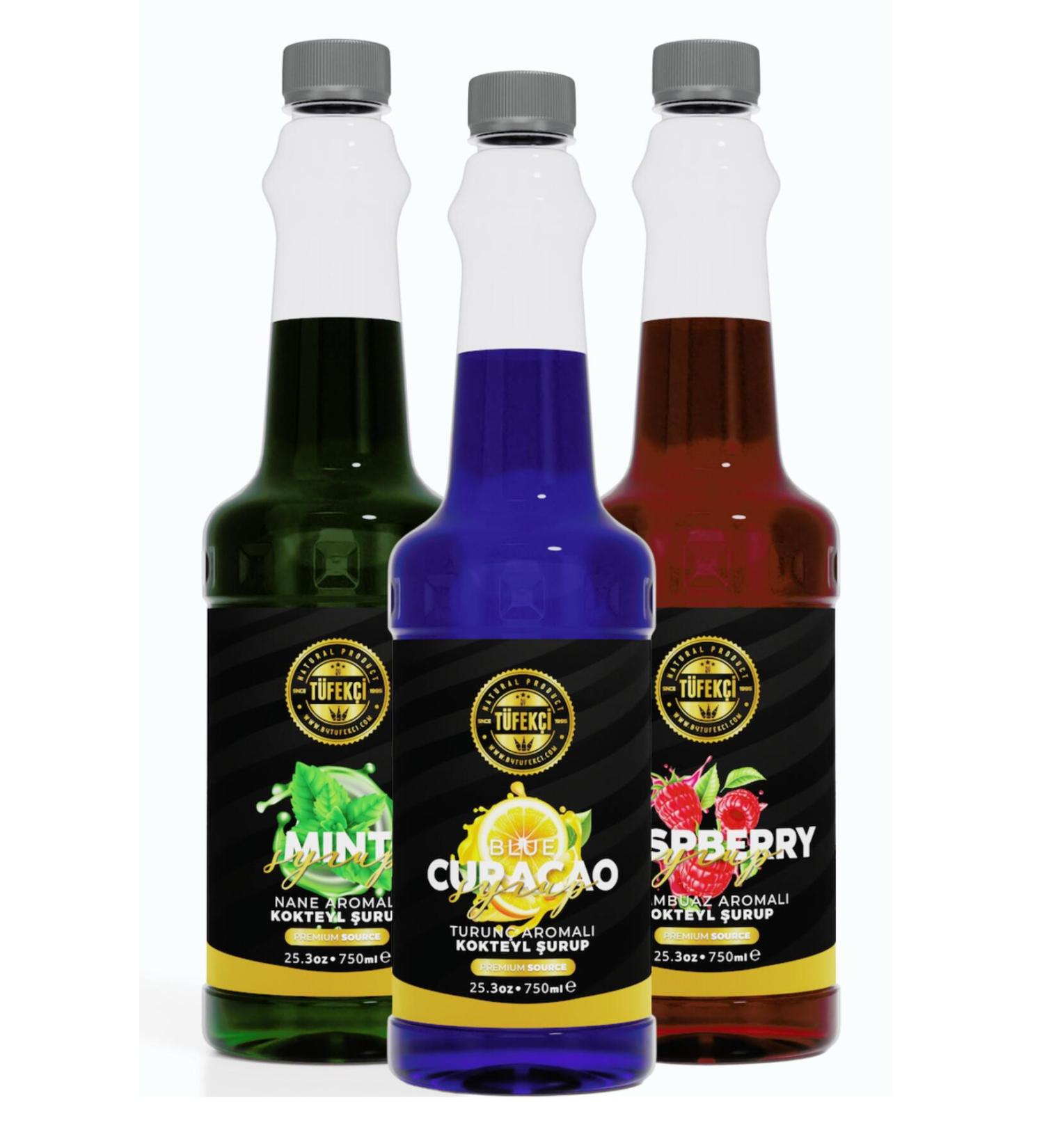 By T fek i Mint-Raspberry-Orange 3-Pack Cocktail Cake and Coffee Syrup (750 ML X 3)